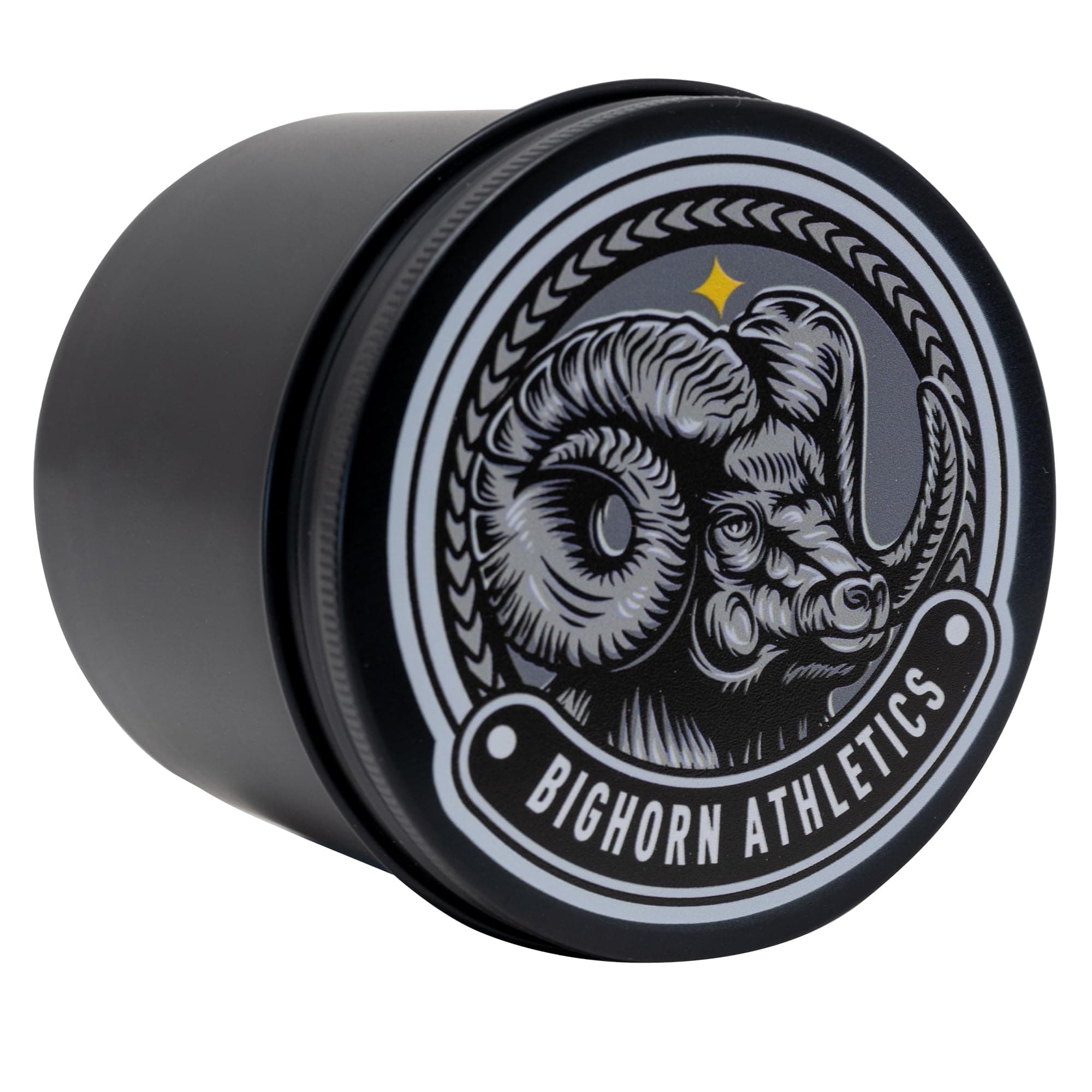 Bighorn AthleticsBlack Aluminium Tin Can Holder for Athletic Finger Tape, Medium | Holds 8 Rolls of 0.3-Inch Athletic Tape