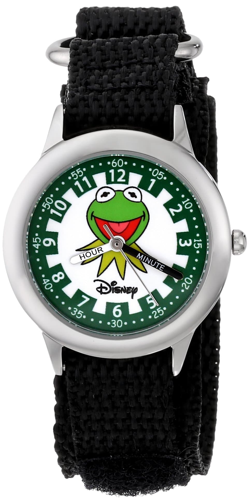 Disney Kids' Stainless Steel Time Teacher Analog Quartz Nylon Strap Watch