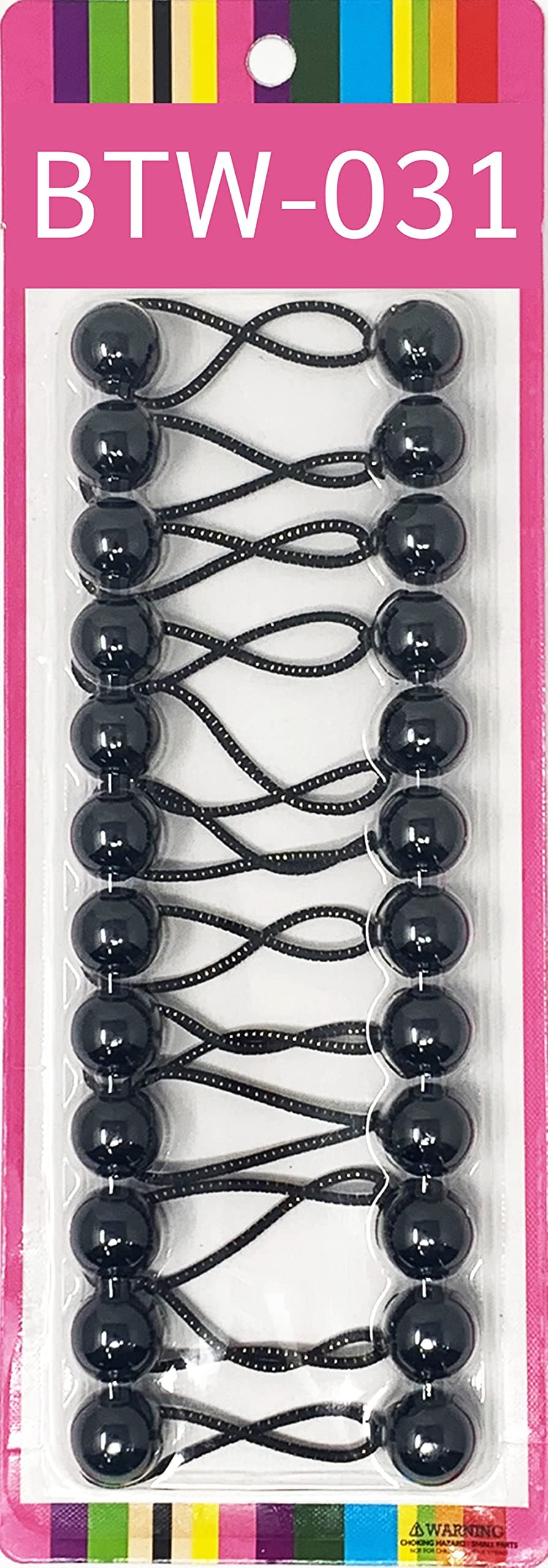 Crispy Collection Twinbead Balls Elastic Hair Ties for Girls' Ponytail Holder Accessories (BTW-31)