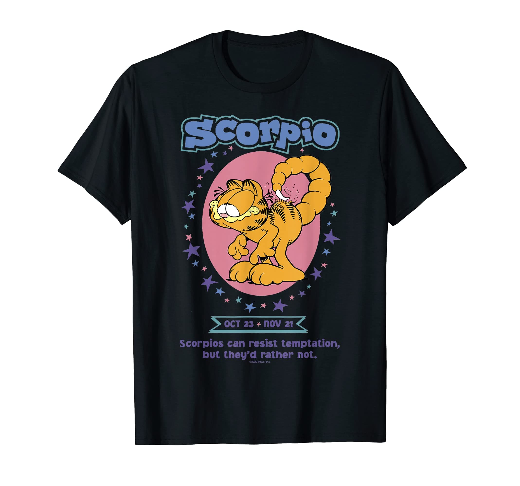 GarfieldScorpio Zodiac Sign Horoscope Humor T-ShirtOEKO-TEX STANDARD 100