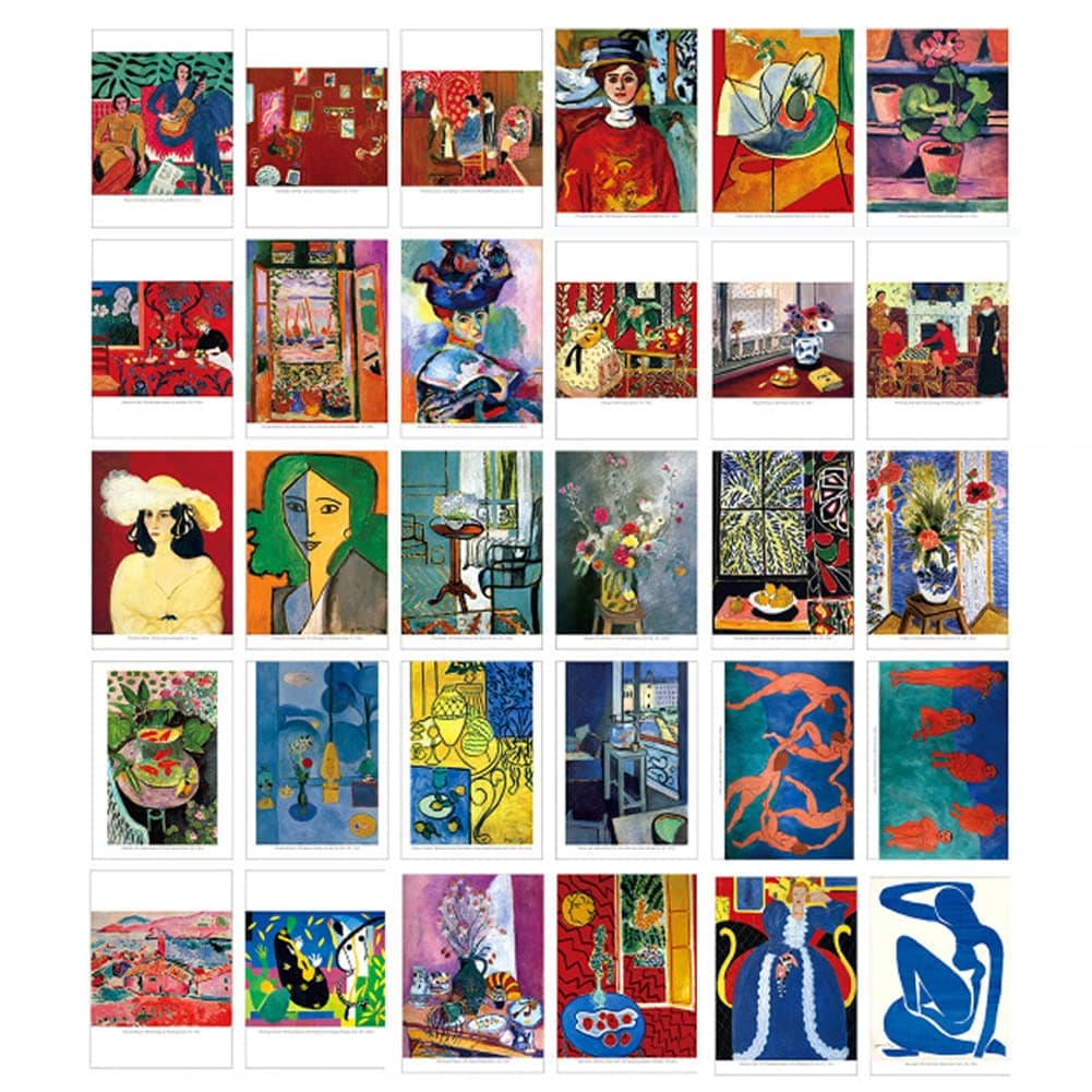 Beautiful Art Postcards set of 30 Henri Matisse Post card variety pack Famous Painting Scenery,4 x 6 Inches