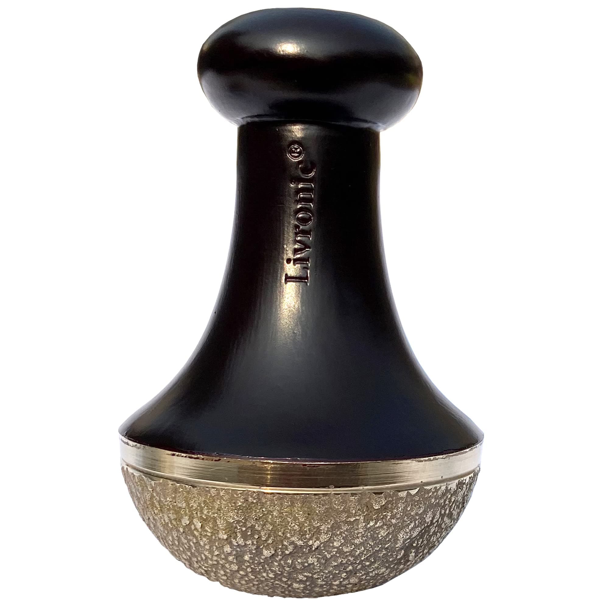 Livronic® Bronze Kansa Natural Vatki Cup with wooden handle Ayurvedic Detox Foot Massager Relaxation and Deep Cleaning Ancient Indian Technique Ayurvedic Kansa Vatki Foot Massage (NATURAL)