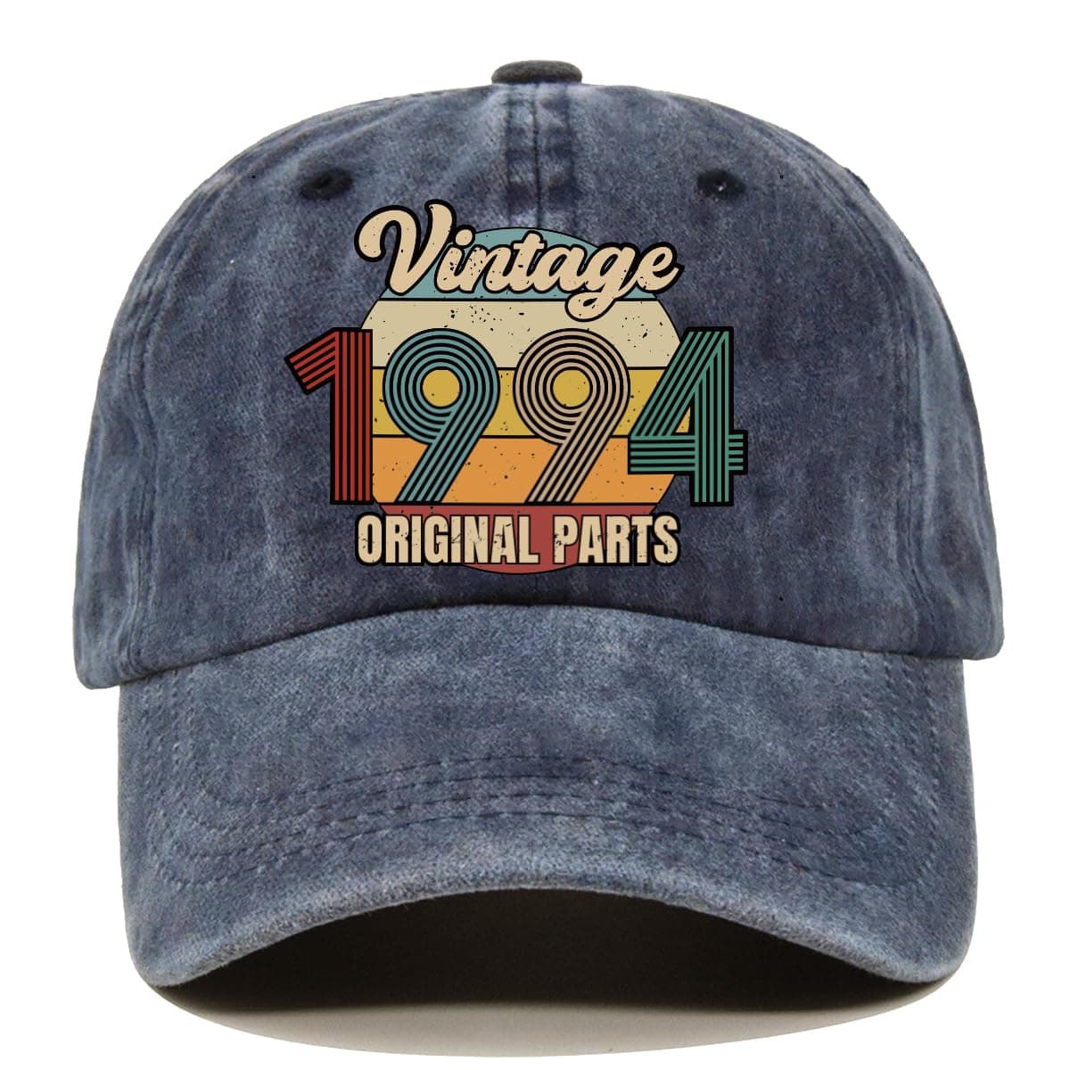 Pishovi Vintage 1994 Original Parts Fun Washed Blue Baseball Cap, 30th Birthday Vintage Denim Blue Baseball Cap Adjustable Caps for Men, 30th Birthday Gifts for Men Women, Blue, 7-7 1/4