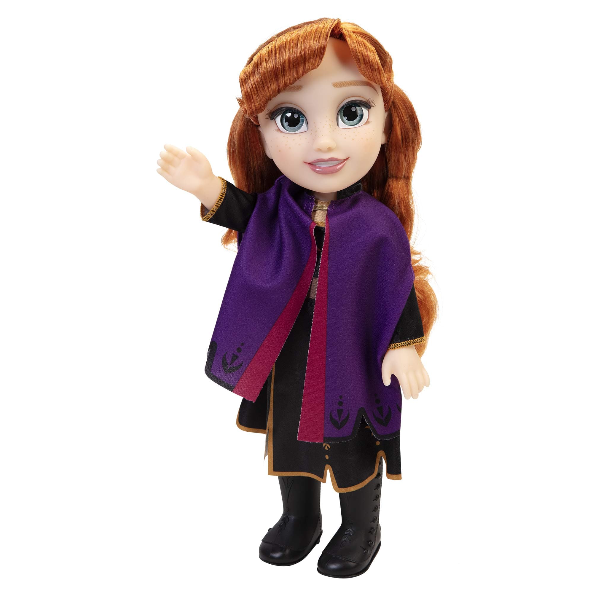 2 Anna Adventure Doll by JAKKS Pacific, 14" / 35cm Tall with Violet Travel Cape, Detailed Boots & Gorgeous Hairstyle - Perfect for Girls Ages 3+