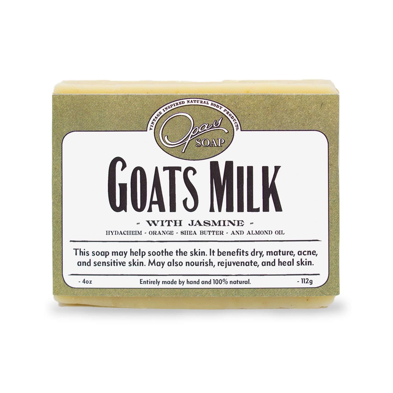 The Best Goats Milk Soap, 100% Natural, Carcinogen Free, Cold Processed, Organic Jojoba - Flowery Citrus Scent - Made with Natural Essential Oils of Jasmine and Mandarin