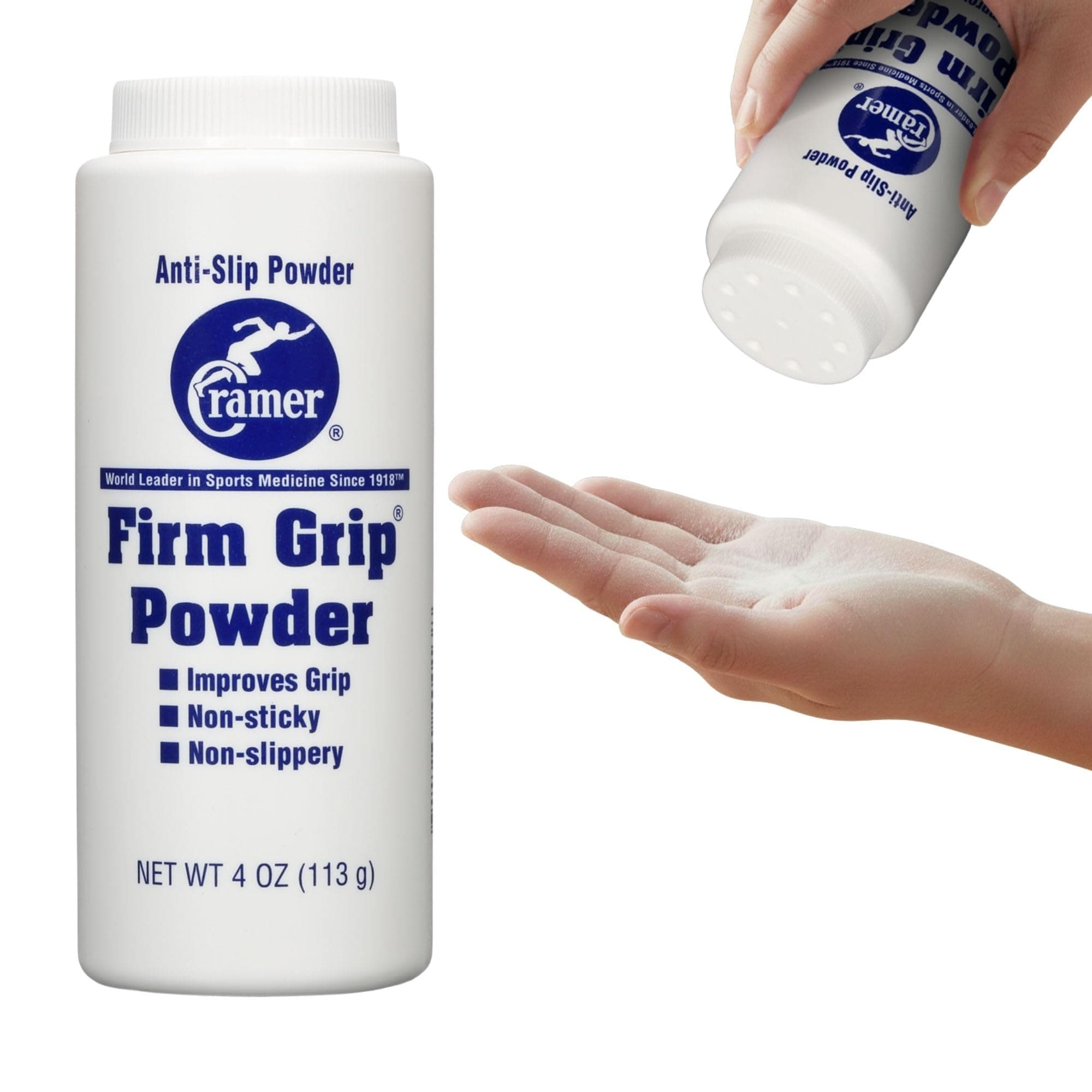 Cramer Firm Grip, Anti-Slip Grip Enhancer for Sweaty Hands & Activities Like Football, Tennis, Golf, Weightlifting, Pole Fitness & Gymnastics, Spray or Powder, 4 Ounce