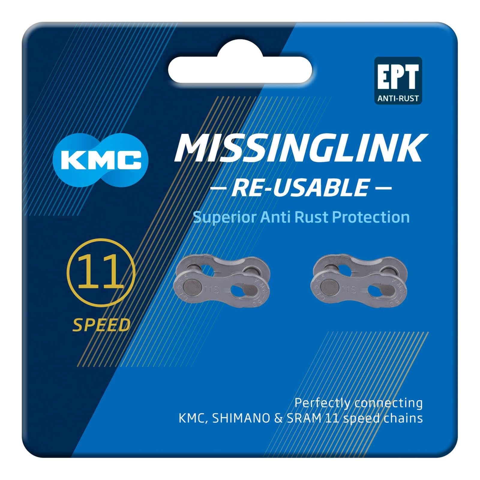 11 Speed EPT Re-Usable MissingLink, Dark Silver, 2 Pairs