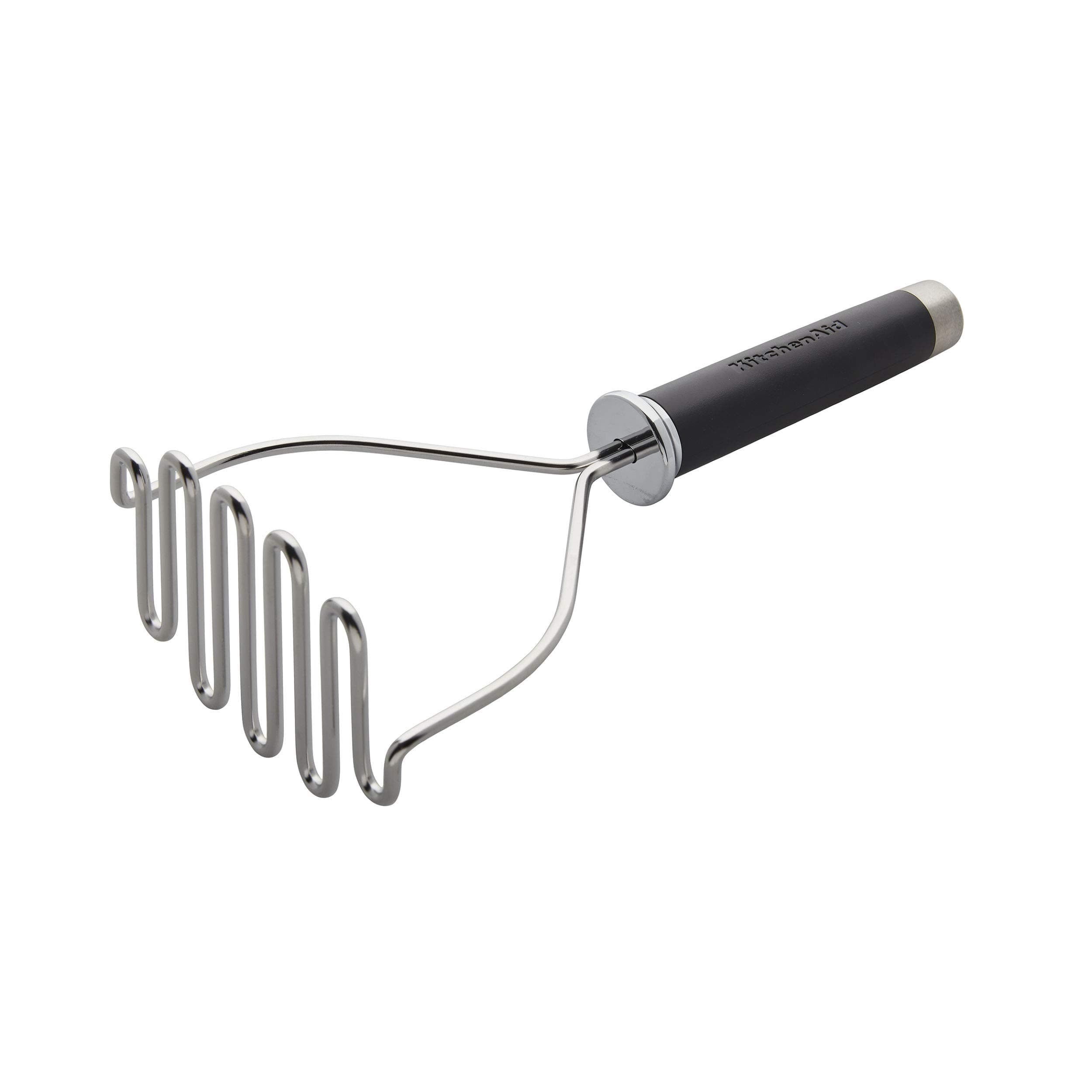 Gourmet Stainless Steel Wire Masher, 10.24-Inch, Black