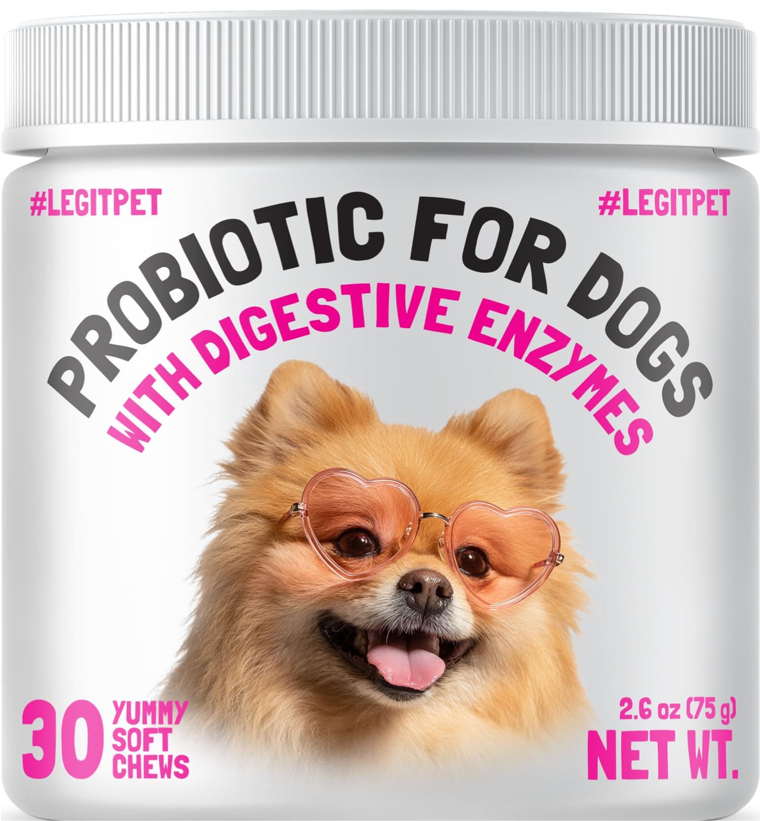 Probiotics for Dogs Natural Digestive Enzymes Prebiotics for Allergy Itch Relief Gut Flora Coprophagia Bowel Support Treatment Anti Diarrhea for Dogs Pet Health Immune System Support 30 Soft Chews