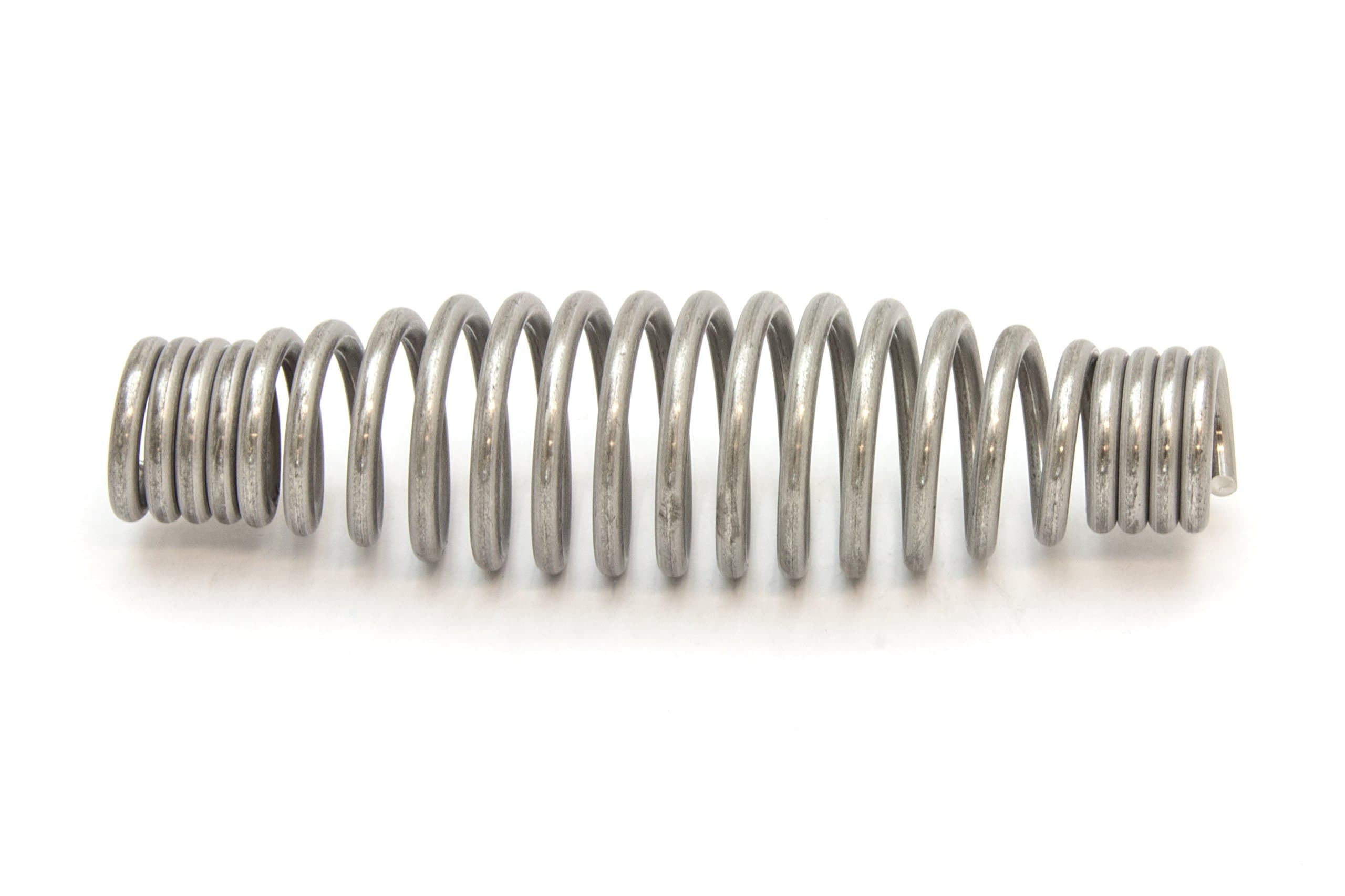 Spring Stove Handle, Stainless Steel Finish, Tapered at Both Ends. Max Diameter: 1-1/2", Length: 5-3/4", Fits 5/8" Rod. for use with BBQ Grills, Smokers, Furnaces, Coal/Wood/Pellet Stoves, Boilers.