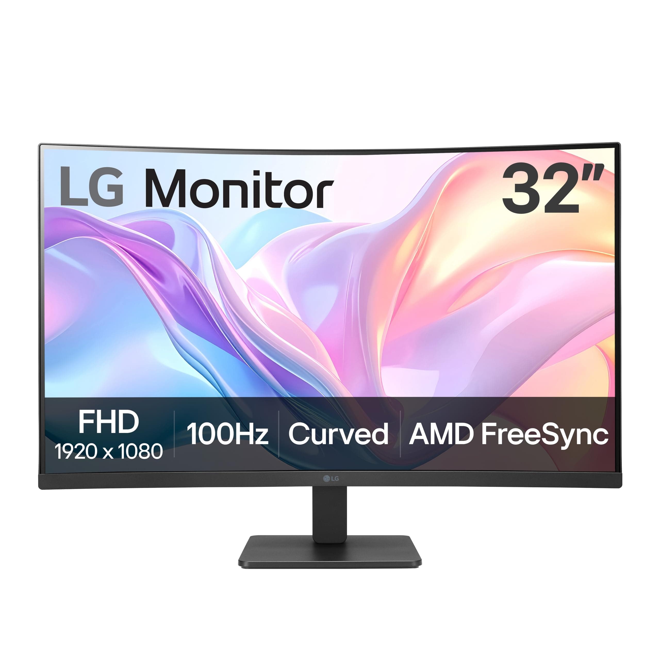 LG 32MR50C-B Curved Monitor 32-Inch FHD 100Hz AMD FreeSync OnScreen Control Dynamic Action Sync Black Stabilizer Tilt Stand (HDMI) - Black