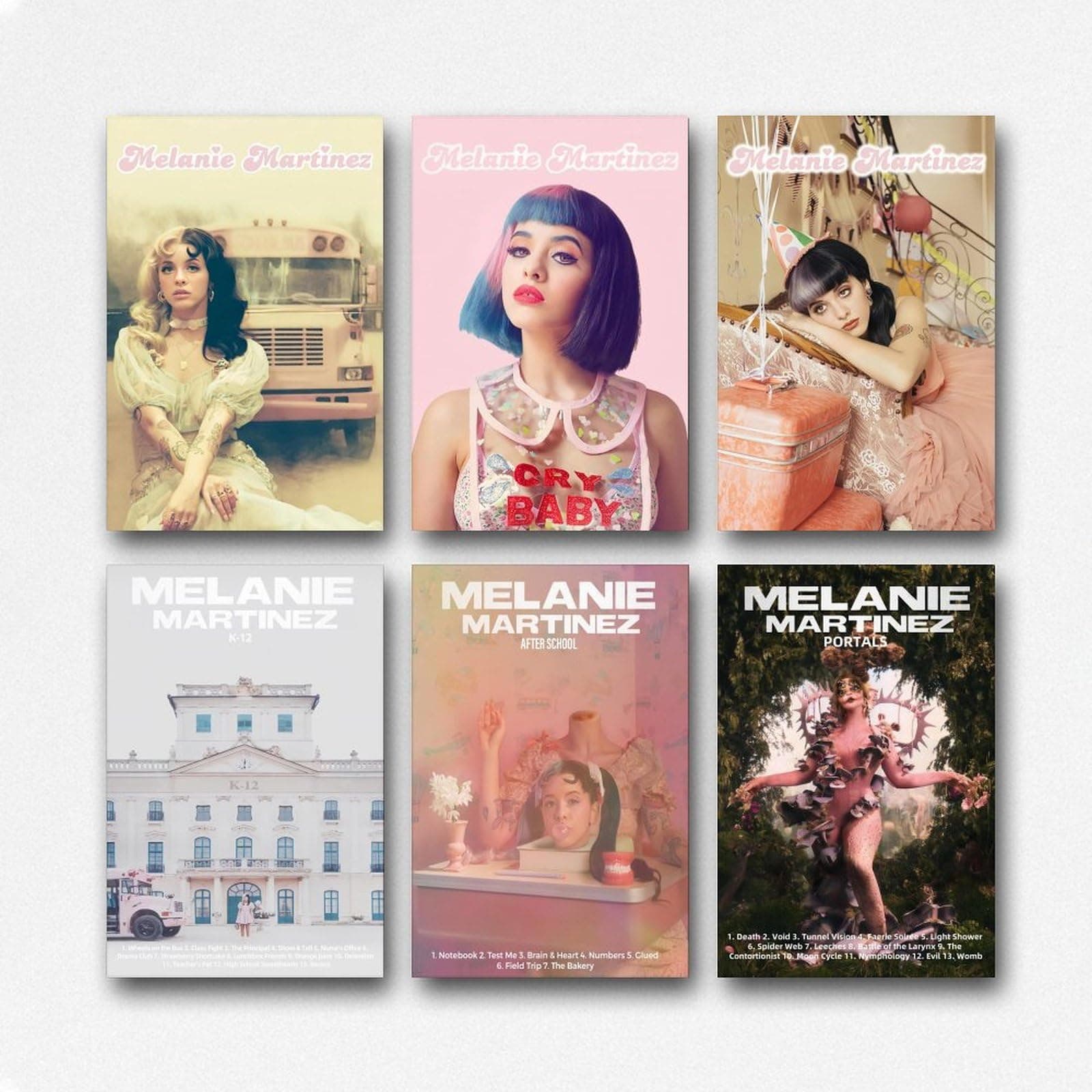 FOTN Melanie Martinez Poster Album Cover Posters Set of 6 Music Canvas Art Posters for Room Aesthetic And Wall Art Decor Poster 08x12inch(20x30cm) Style-1