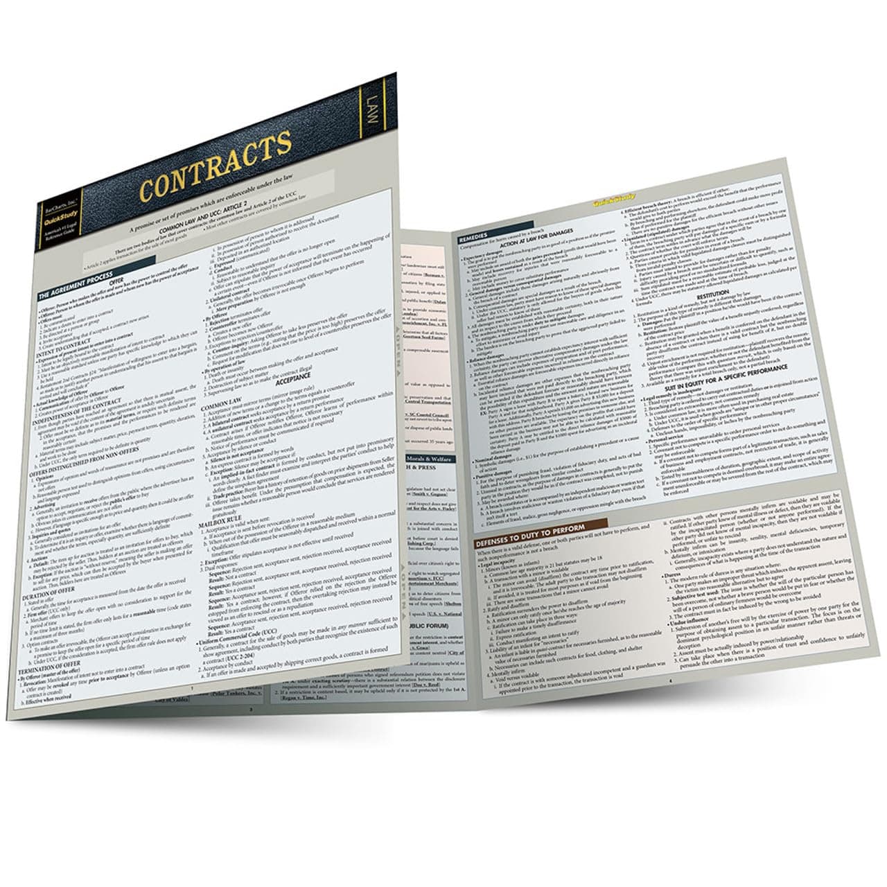 Contracts QuickStudy Laminated Reference Guide Pamphlet – November 1, 2016