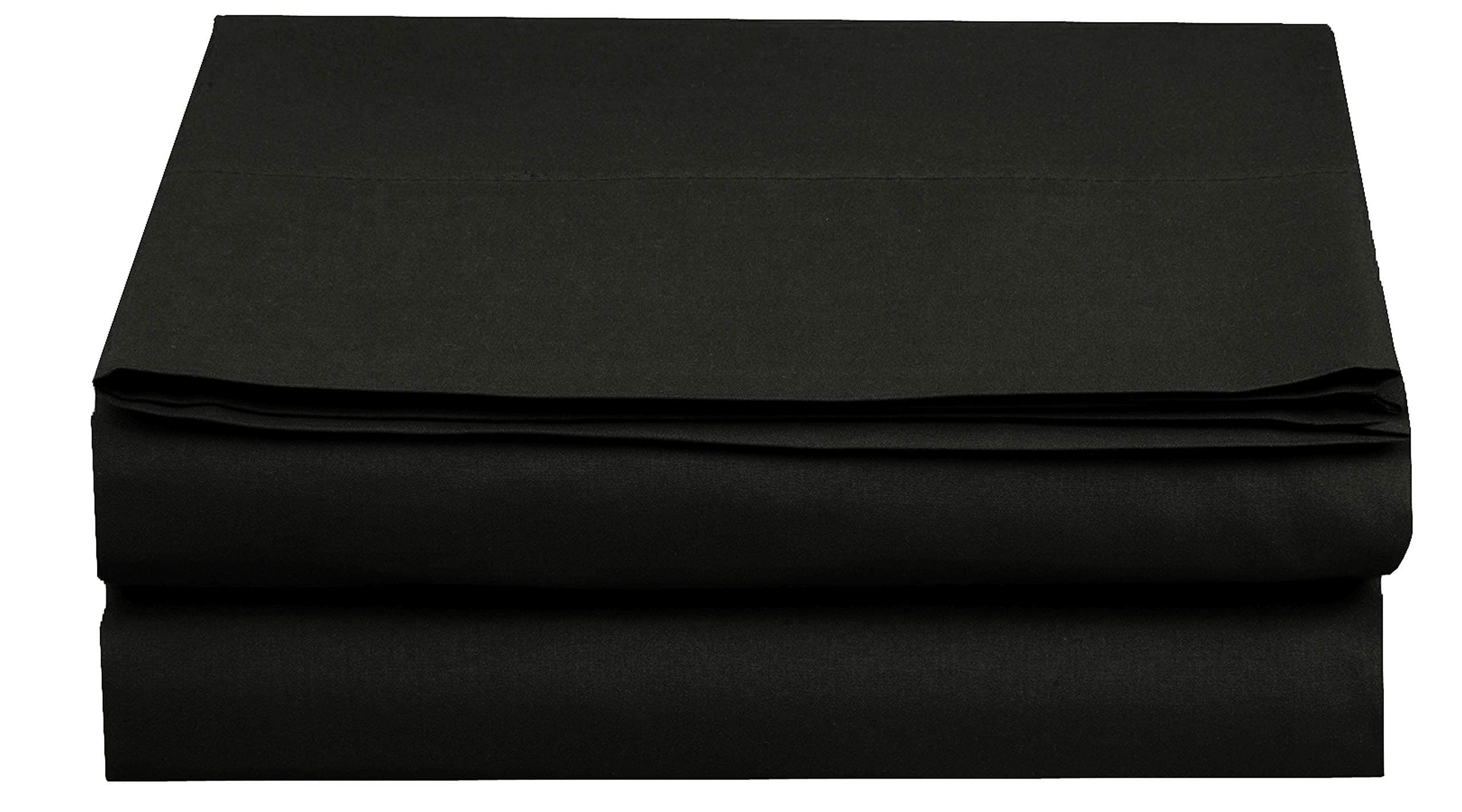 Elegant Comfort Premium Hotel Quality 1-Piece Flat Sheet, Luxury and Softest 1500 Premium Hotel Quality Microfiber Bedding Flat Sheet, Wrinkle-Free, Stain-Resistant, King, Black
