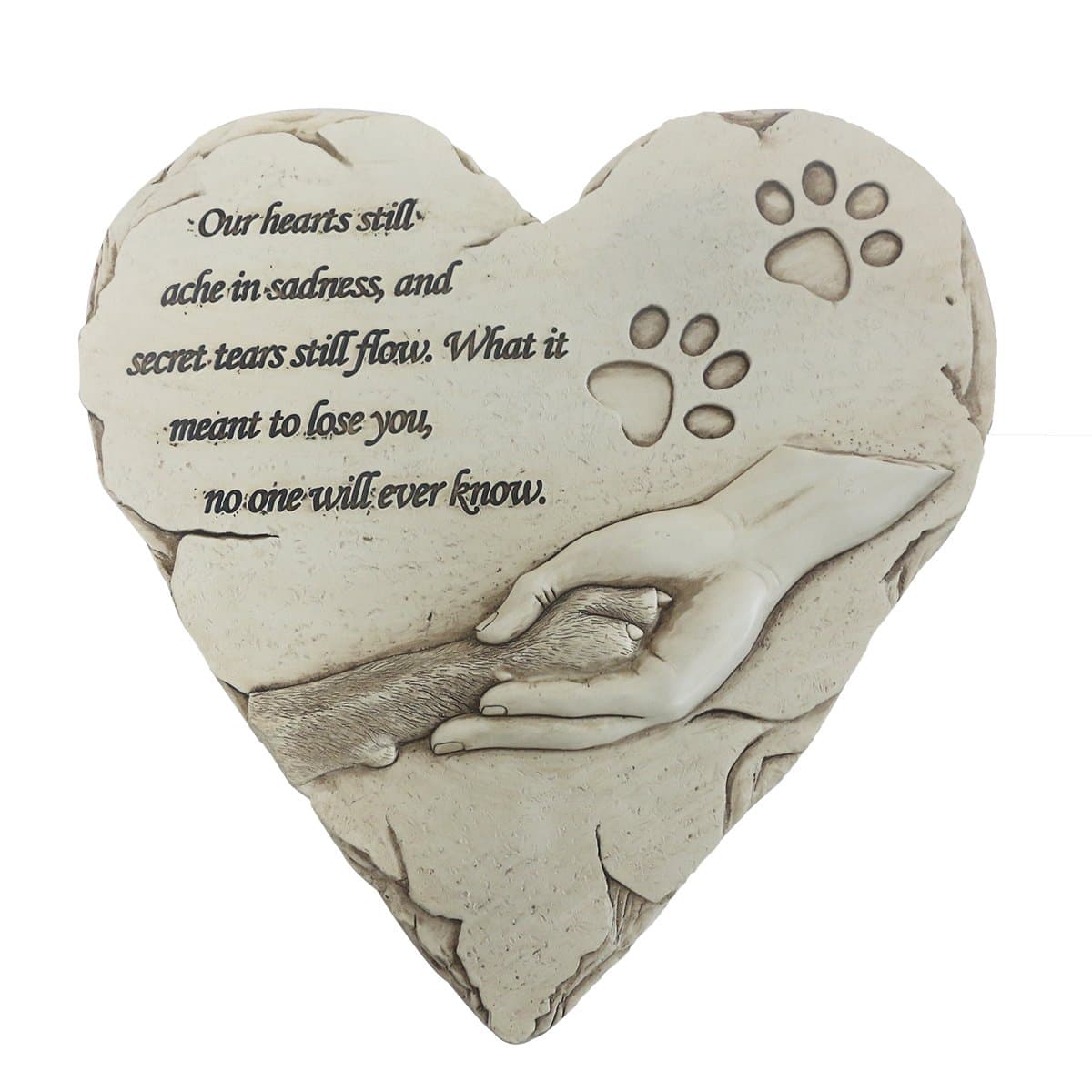 JSYS Pet Memorial Stone, Pet Loss of Gifts with Poem and Paw Print, Dog Memory Stepping Stones