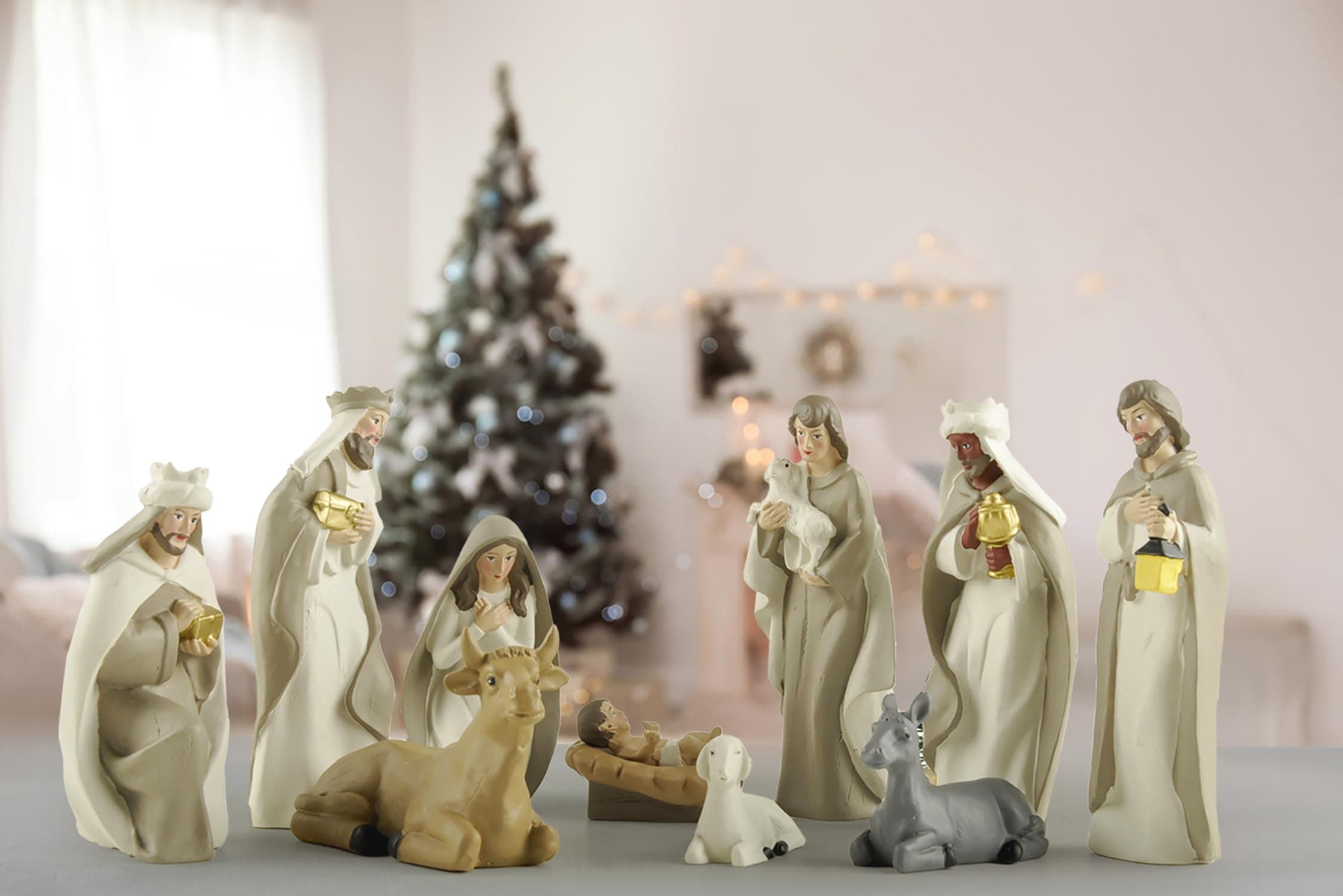 Nativity Set Collectable Nacimientos De Navidad Holiday Ornament Great Choice for Tabletop Religion Décor