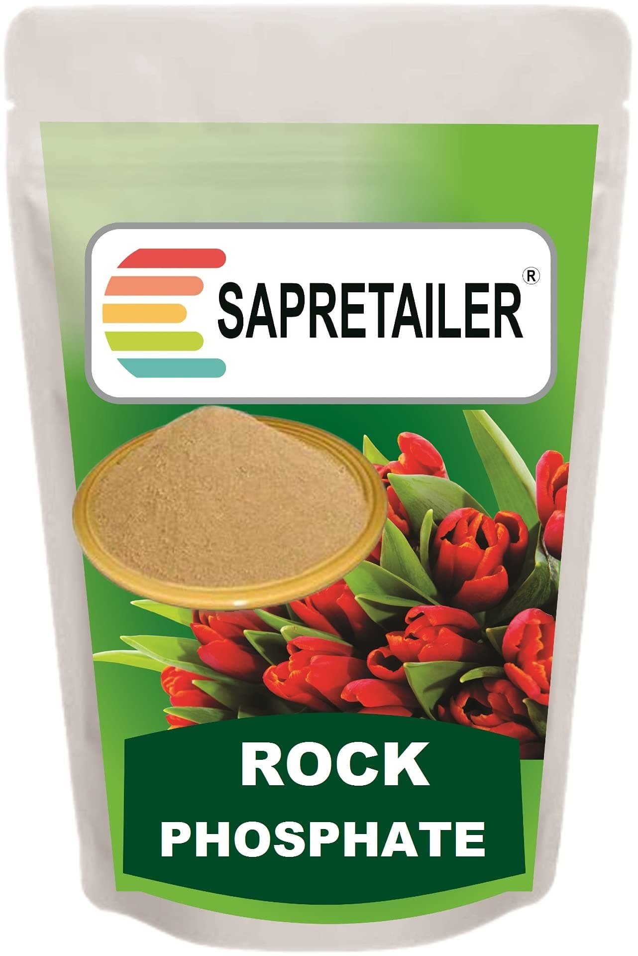 SAPRETAILER Organic Rock Phosphate Essential Fertilizer All Purpose Crushed Powder for Fruiting and Flowering Plants 5Kg
