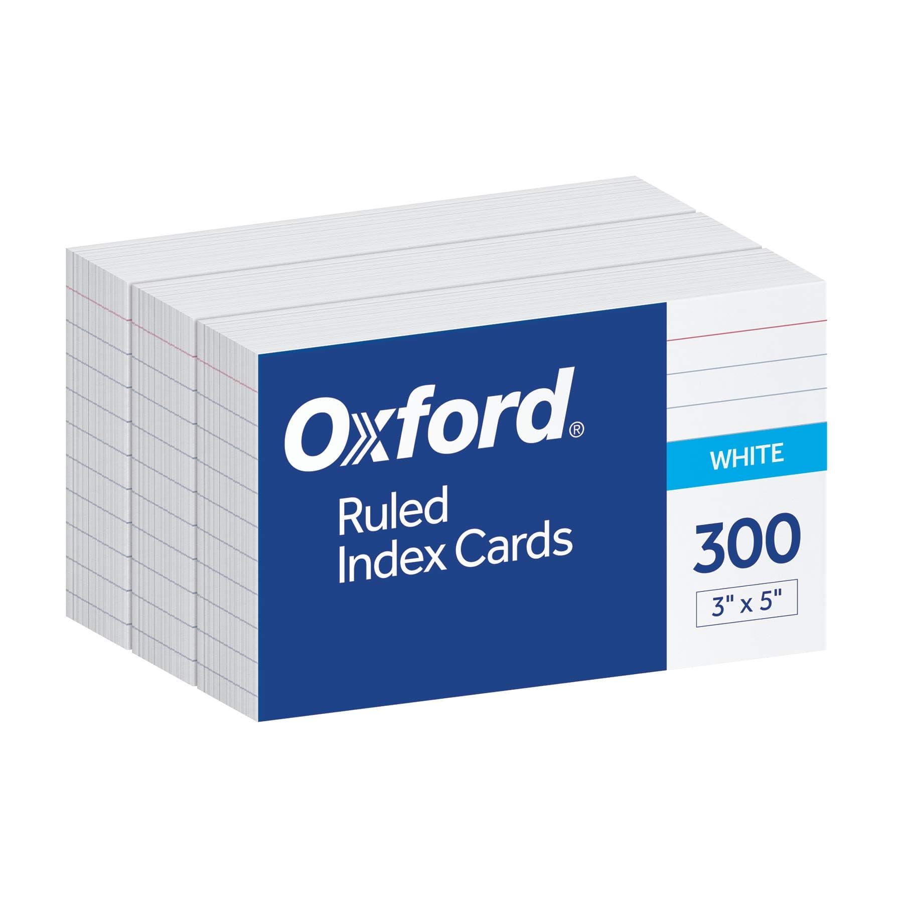 Oxford 3 X 5 Inches Ruled Index Card, 300 Count, White (10013)