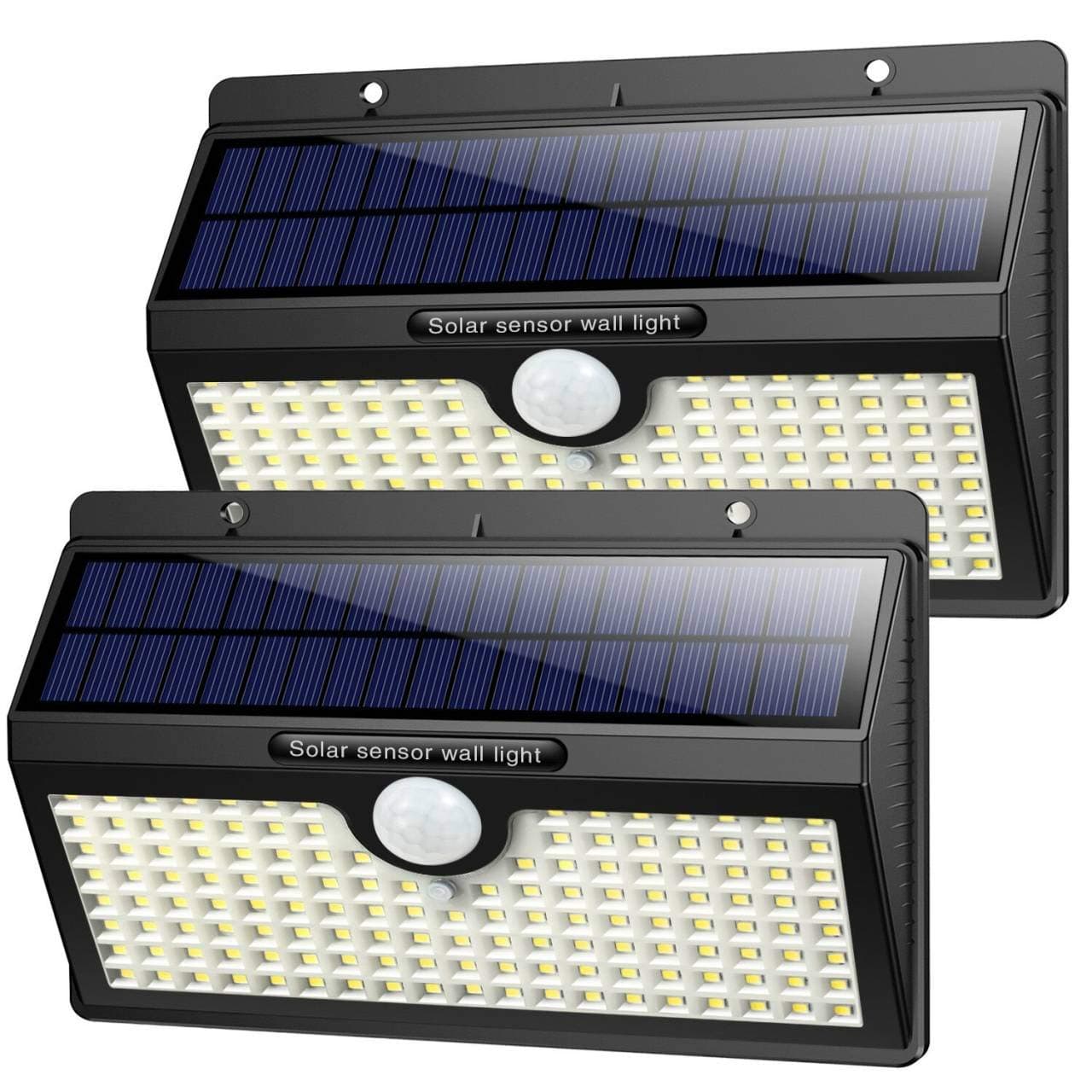 Solar Lights Outdoor[2019 Super Bright Wall Lights]138LED 2500mAh Solar Security Lights Motion Sensor Solar Powered Lights Waterproof Wireless Solar Lamps for Outside 3 Modes(2 Pack)