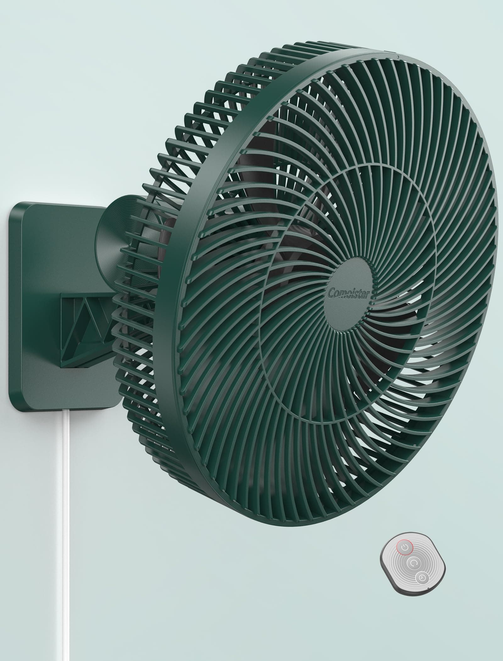 12 Inch Wall Mount Oscillating Fan with Remote and Timer, Small RV Fan with Powerful 4 Speeds, 90° Oscillation,125° Adjustable Tilt, 8.2 ft Wire, Quiet Corner Fans for Bedroom, Indoor Bathroom