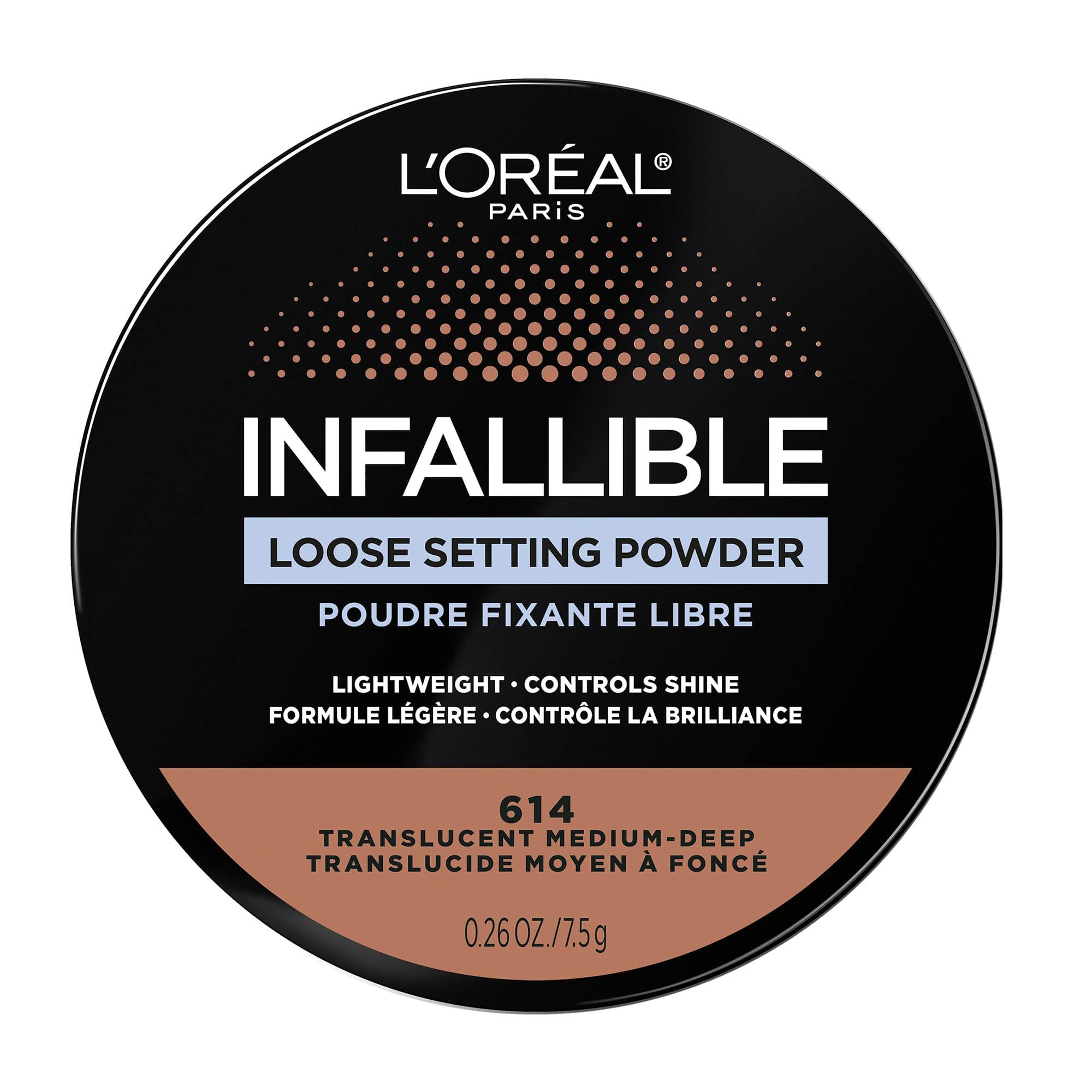 Infallible Tinted Loose Setting Powders, Matte Finish, Lightweight, No White Cast, 2 Shades From Light To Deep, Translucent Light-medium, 0.26 Oz