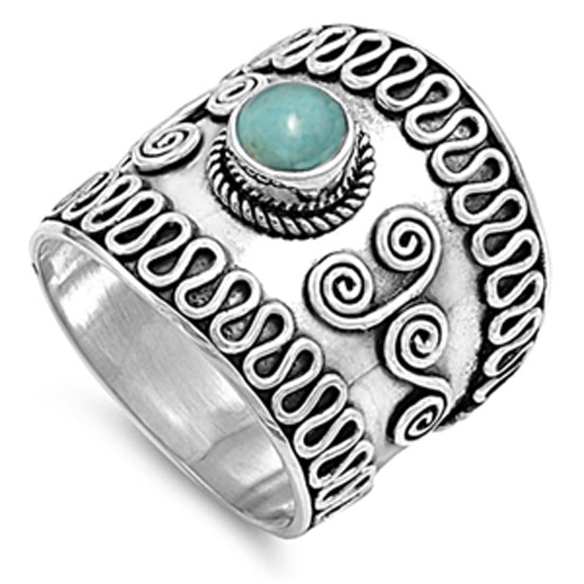 Select Your Color Sterling Silver Stunning Women's Bali Ring
