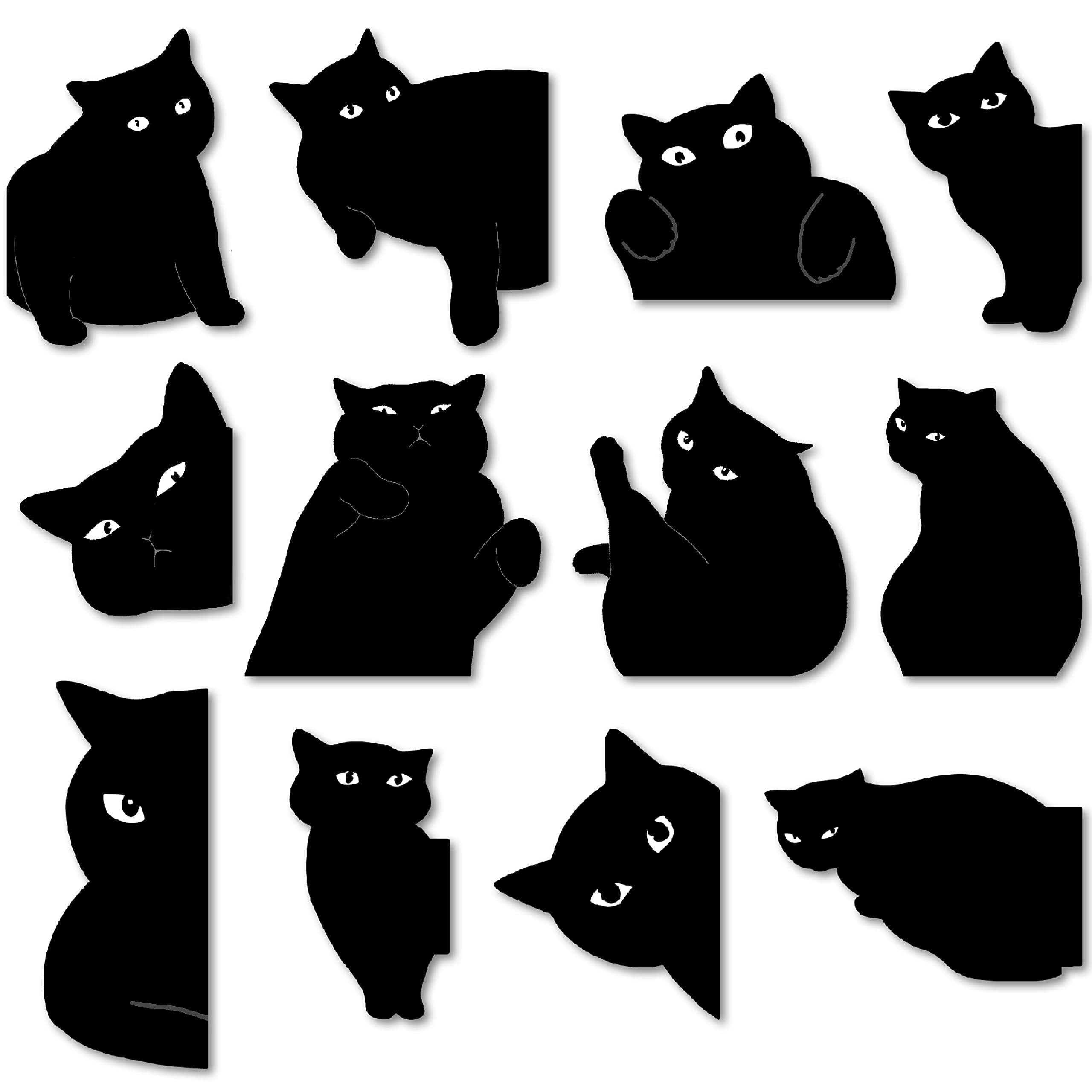yasest Magnetic Bookmarks - 12 Pieces Assorted Cute Book Markers Clip Set for Teachers Students Book Lovers Reading, for School Office Home Supplies, Kawaii Cat Magnet Page Markers
