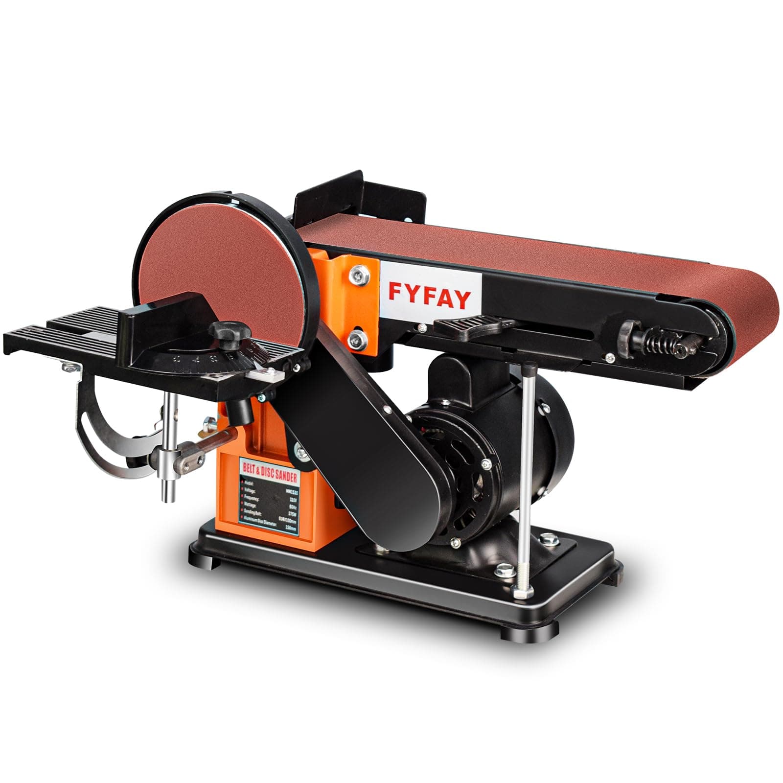 MM1510 3.2-Amp Belt Sander, 4 x 36 in. Belt and 6 in. Disc Sander, 2/3HP Belt Disc Sander Combo with 2 Dust Collection Port, Bench Belt Sander for Woodworking, Metal-working