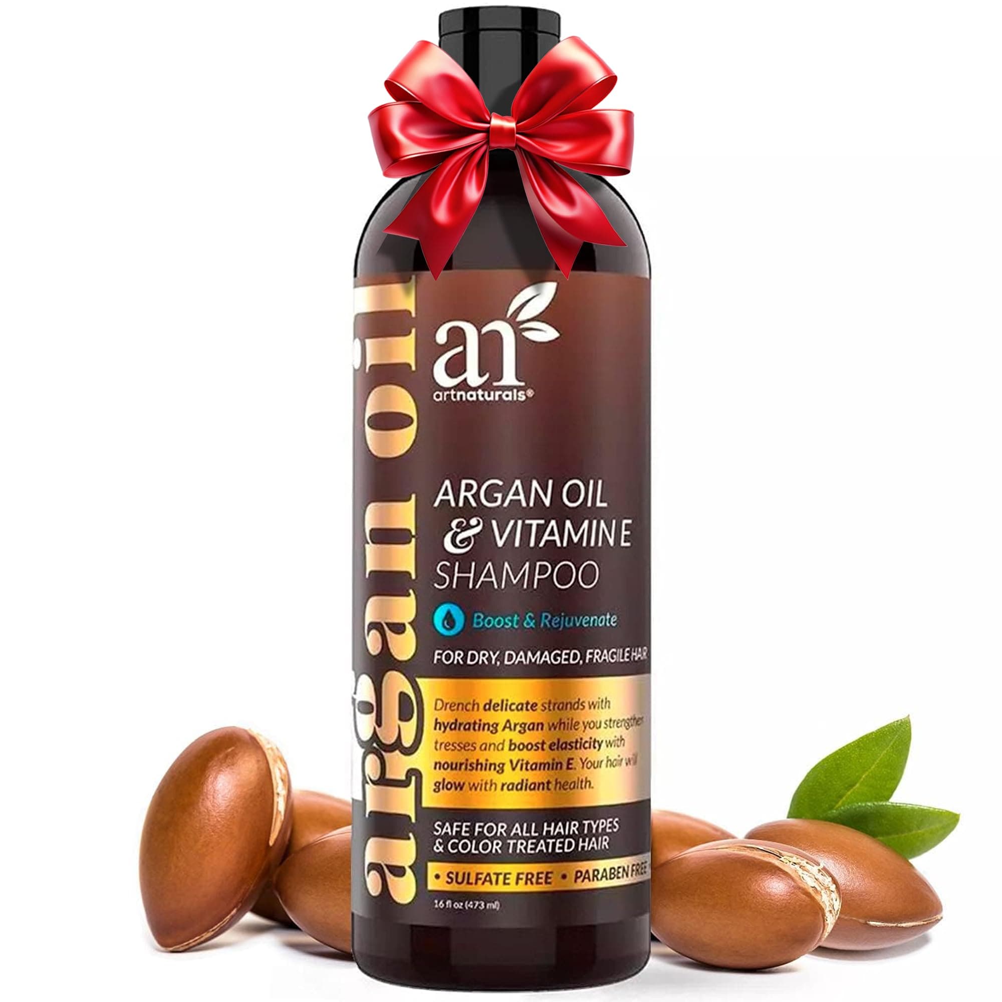 ArtNaturals argan oil shampoo hair growth stimulating, volume shampoo for hair loss, thin and thinning hair-with Aloe Vera, sulfate-free 473 ml