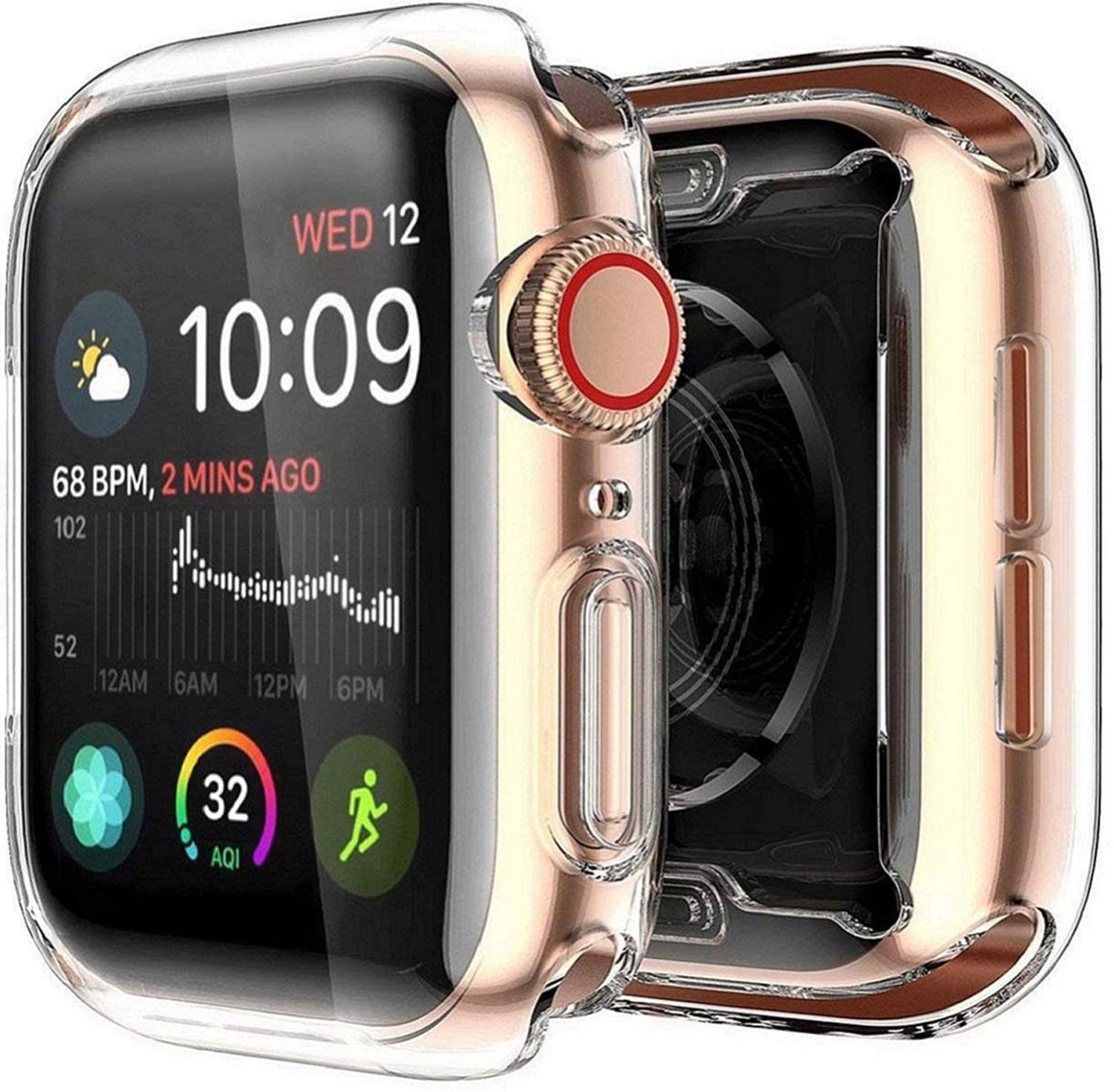 Yolin [2-Pack] Apple Watch Series 4 Screen Protector, iwatch Cover Soft Transparent TPU All-around Protective Case For Apple Watch Series 4 40mm
