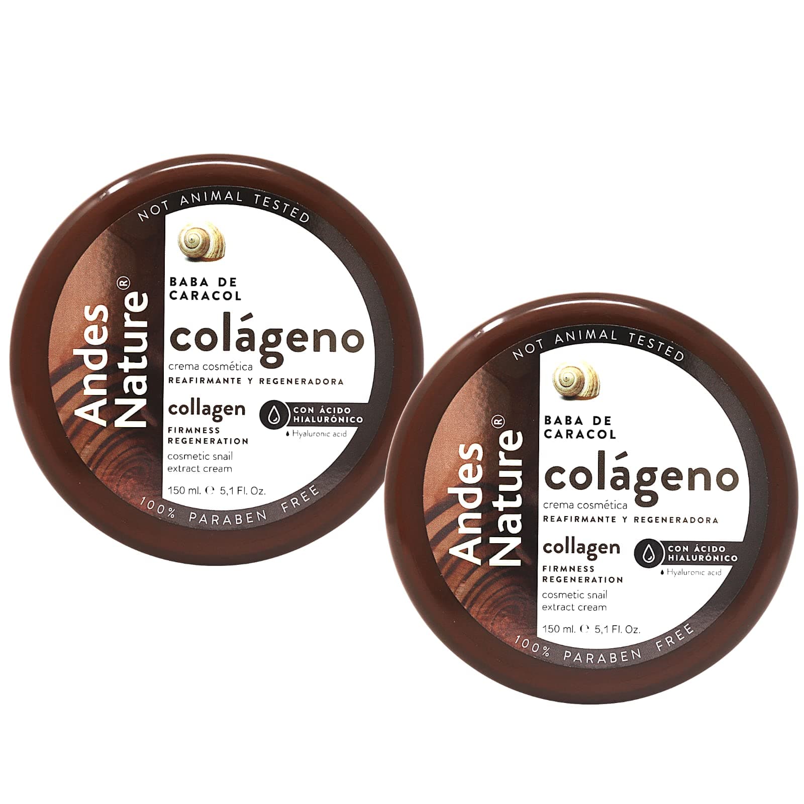 Collagen Cream, with Collagen and Snail Extract, Anti-Aging, Softens and Firmness, 2-Pack of 5.1 FL Oz, Jars.