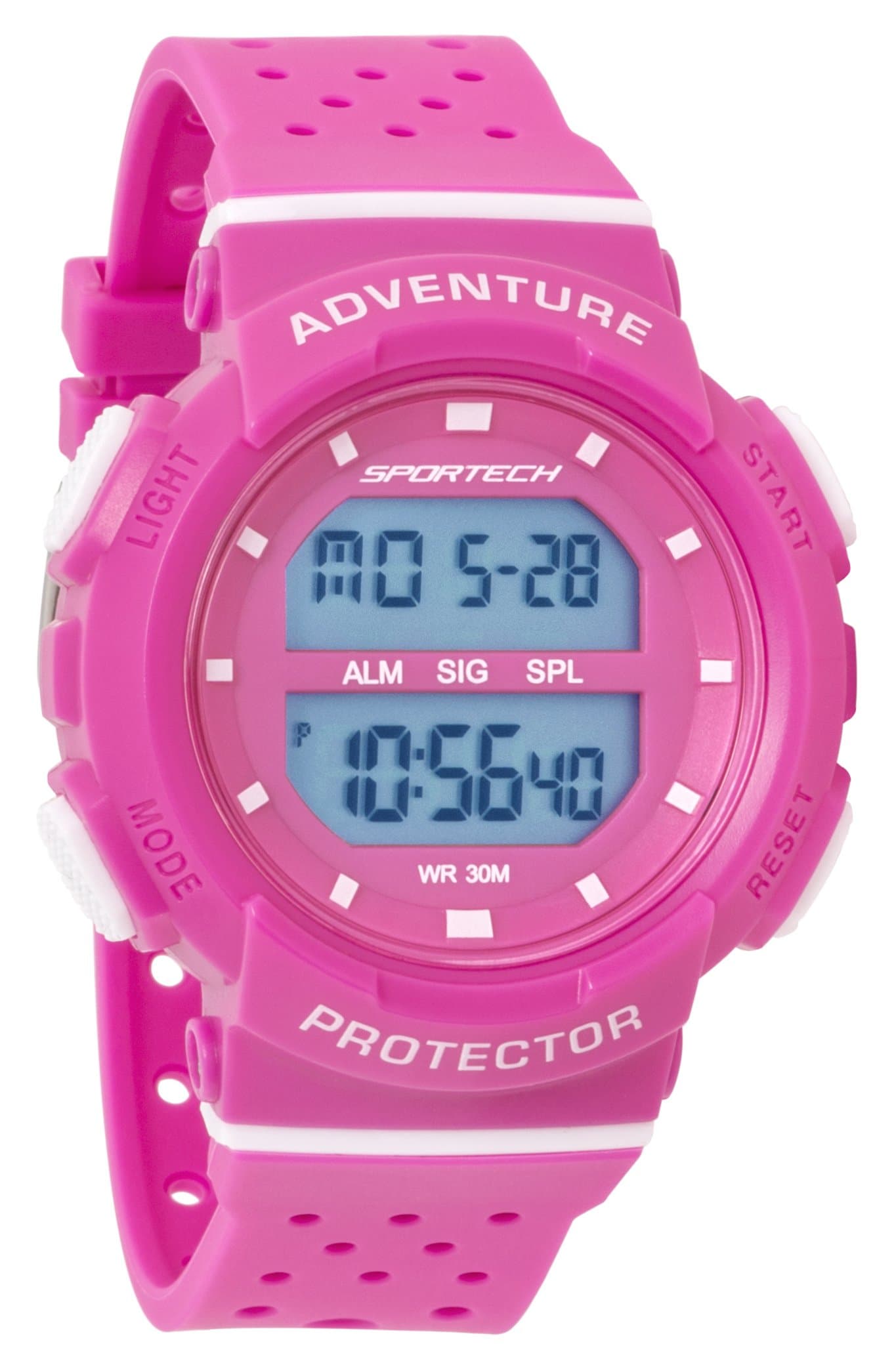 SportechWomen's/Girls' | Pink & White Digital Water-Resistant Sports Watch | SP12702