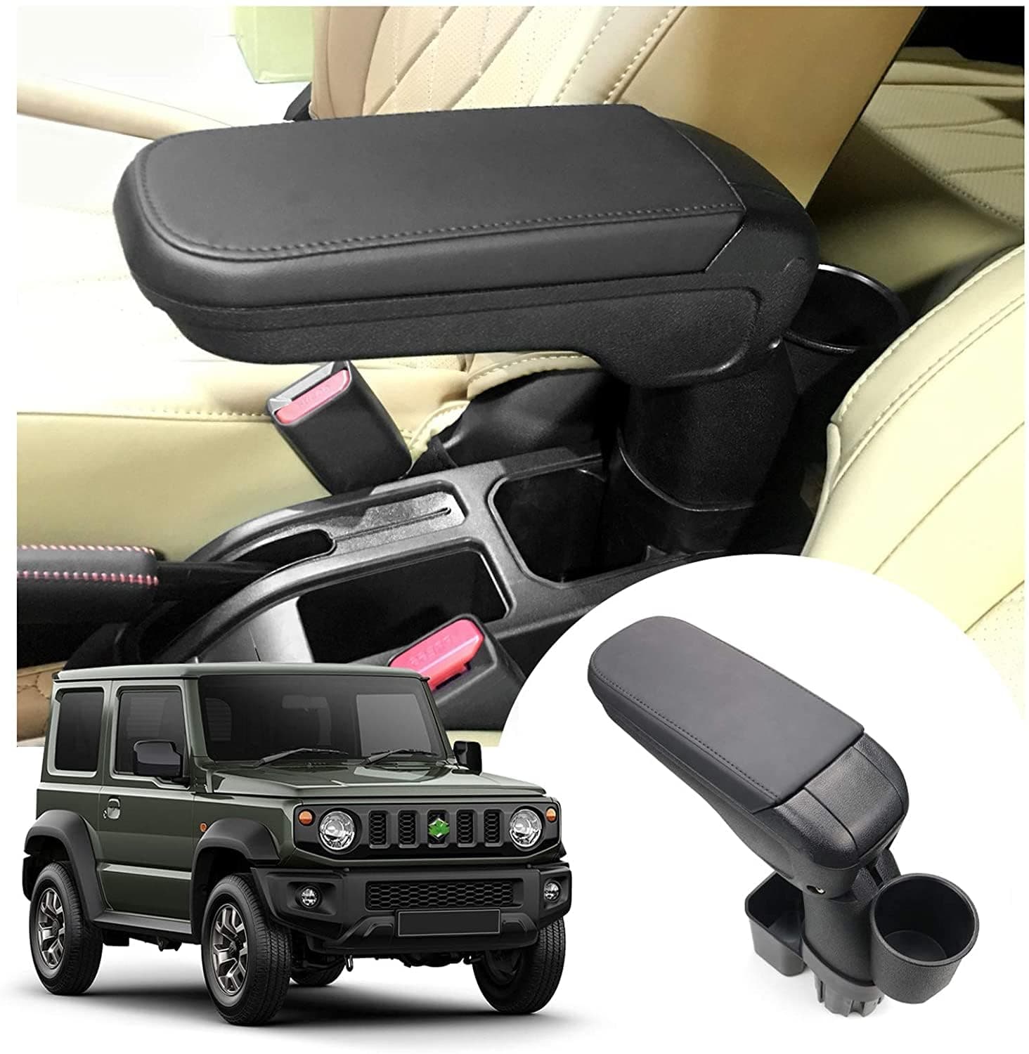 CCE Armrest Custom Fit Center Console Storage Box Container ABS Plastic Interior Accessories for Jimny 2023-2024