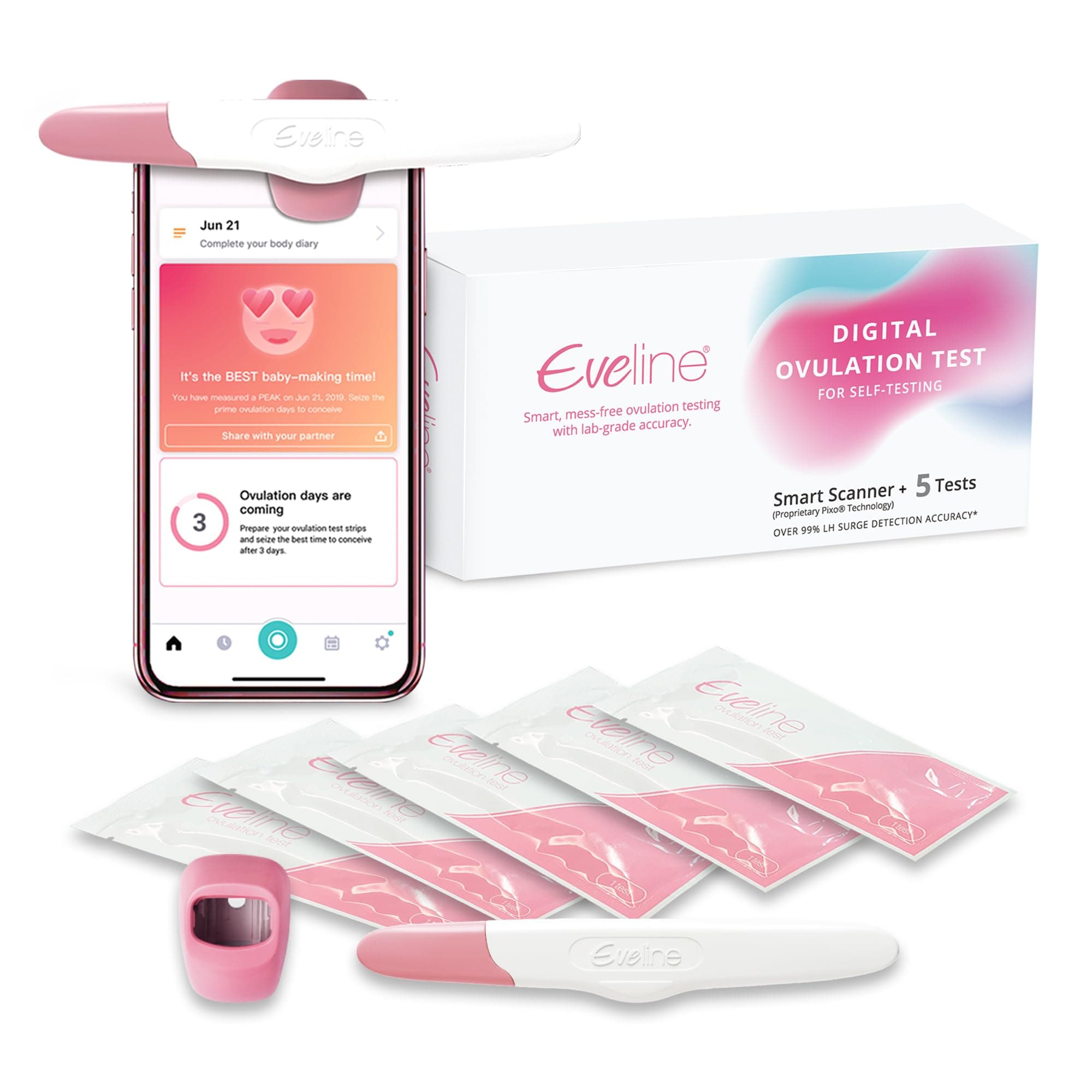 Eveline Digital Ovulation Test Predictor Kit - Easy at Home Ovulation Test St...