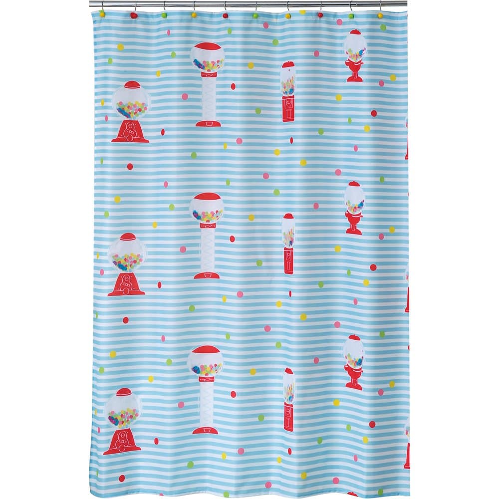 Allure Home Creations Gumball Poly Duck Printed Shower Curtain