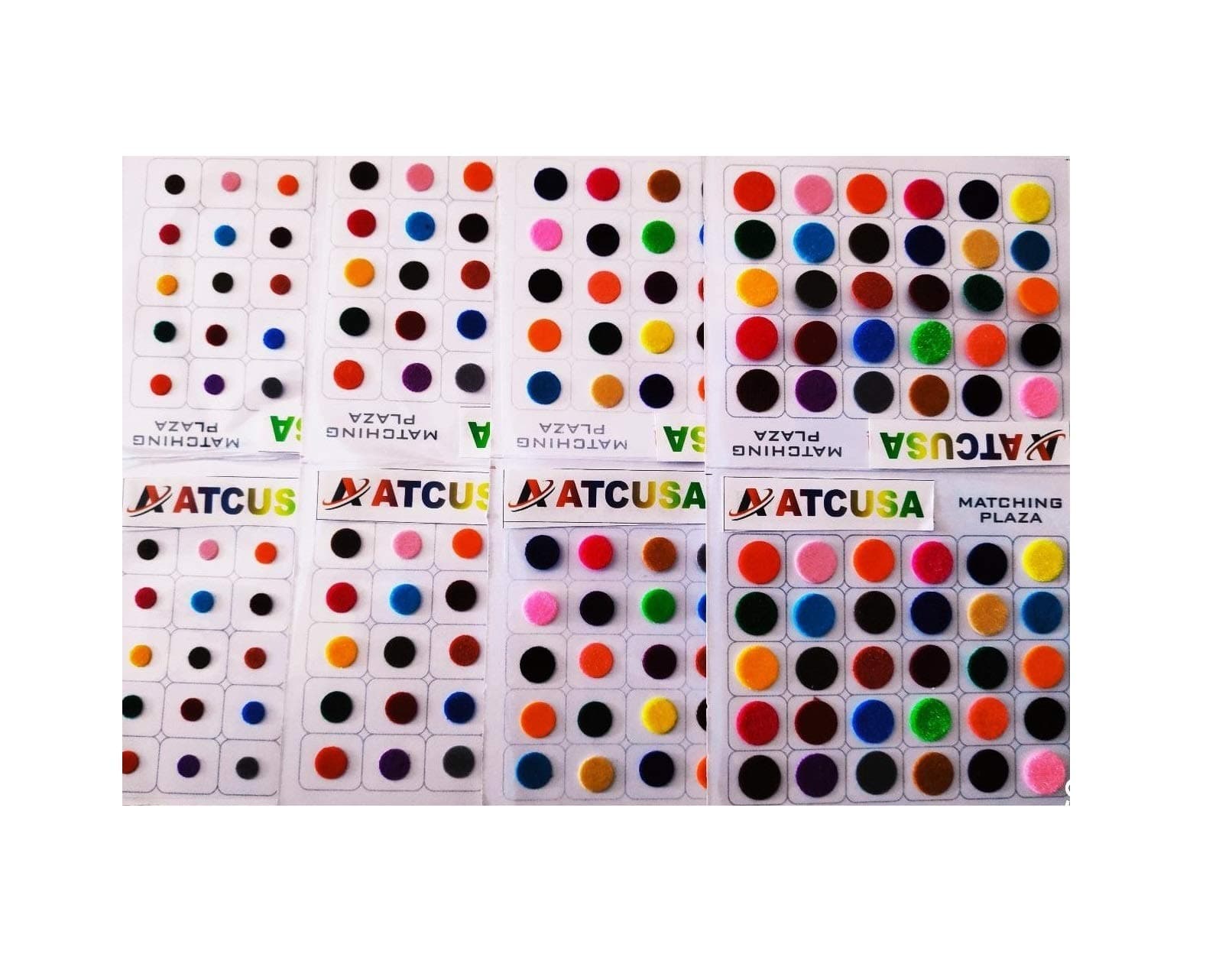 ATCUSA Premium Bindi Assorted Indian Daily Use Forehead Bindi Round Dot Tattoo Body Art Sticker craft decor belly decor 240 Count (Pack of 1) Multi color