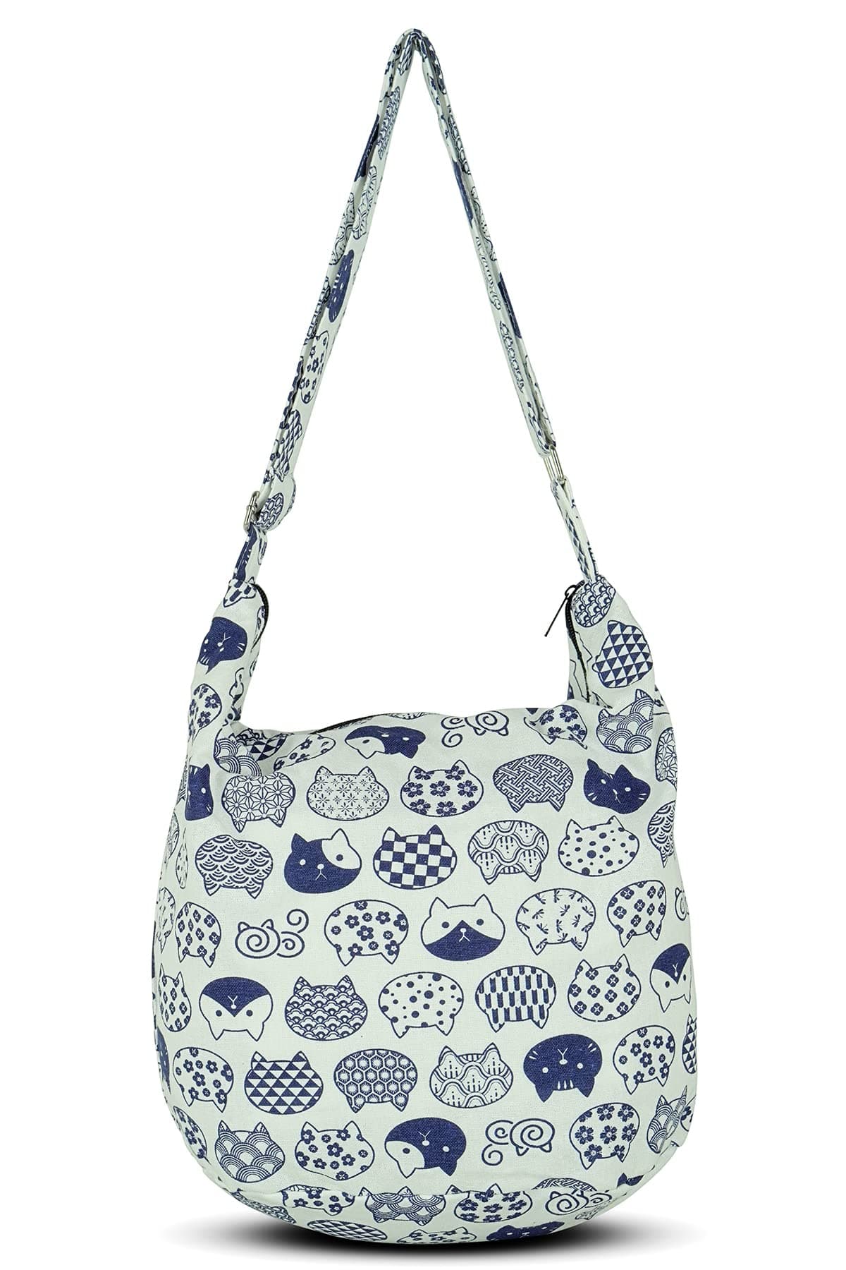 Hippie Boho Crossbody Bag for Women – Handmade Cotton Sling Messenger Purse | Lightweight Earthy Style Everyday Shoulder Bag