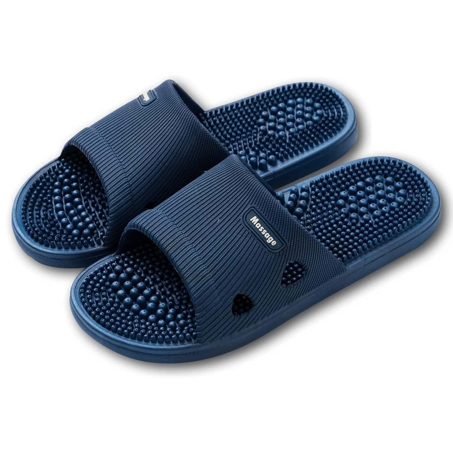 Massage Slippers for Women Men Acupressure Foot Plantar Fasciitis Sliders House Ladies Reflexology Sandals Shower Shoes Non-Slip Quick Drying Pool Beach Indoor Outdoor