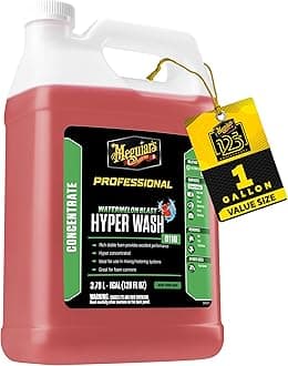 Meguiar's D110 Hyper Wash Foaming Car Wash, Lifts Off Dirt and Leaves a Rich Shine, Car Wash Soap Helps Preserve Wax, Highly Concentrated Formulation for Extended Use, 1 Gal