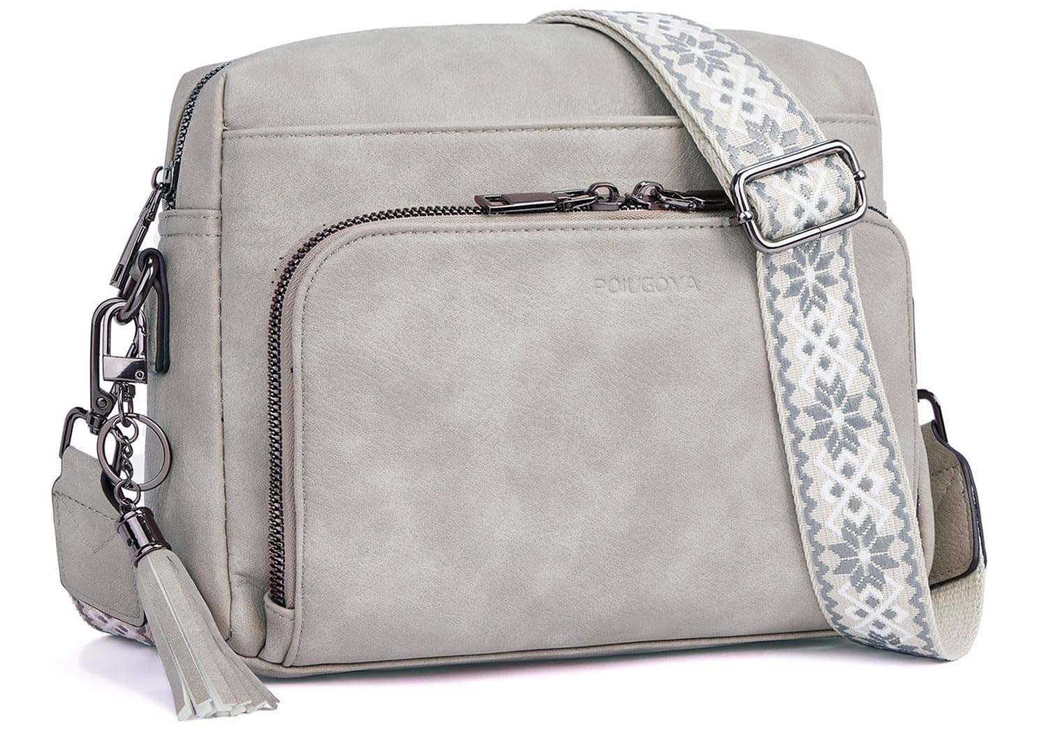 Crossbody Purses for Women Trendy,Vegan Leather Medium Crossbody Bag,Women's Crossbody Travel Purse Built in Wallet