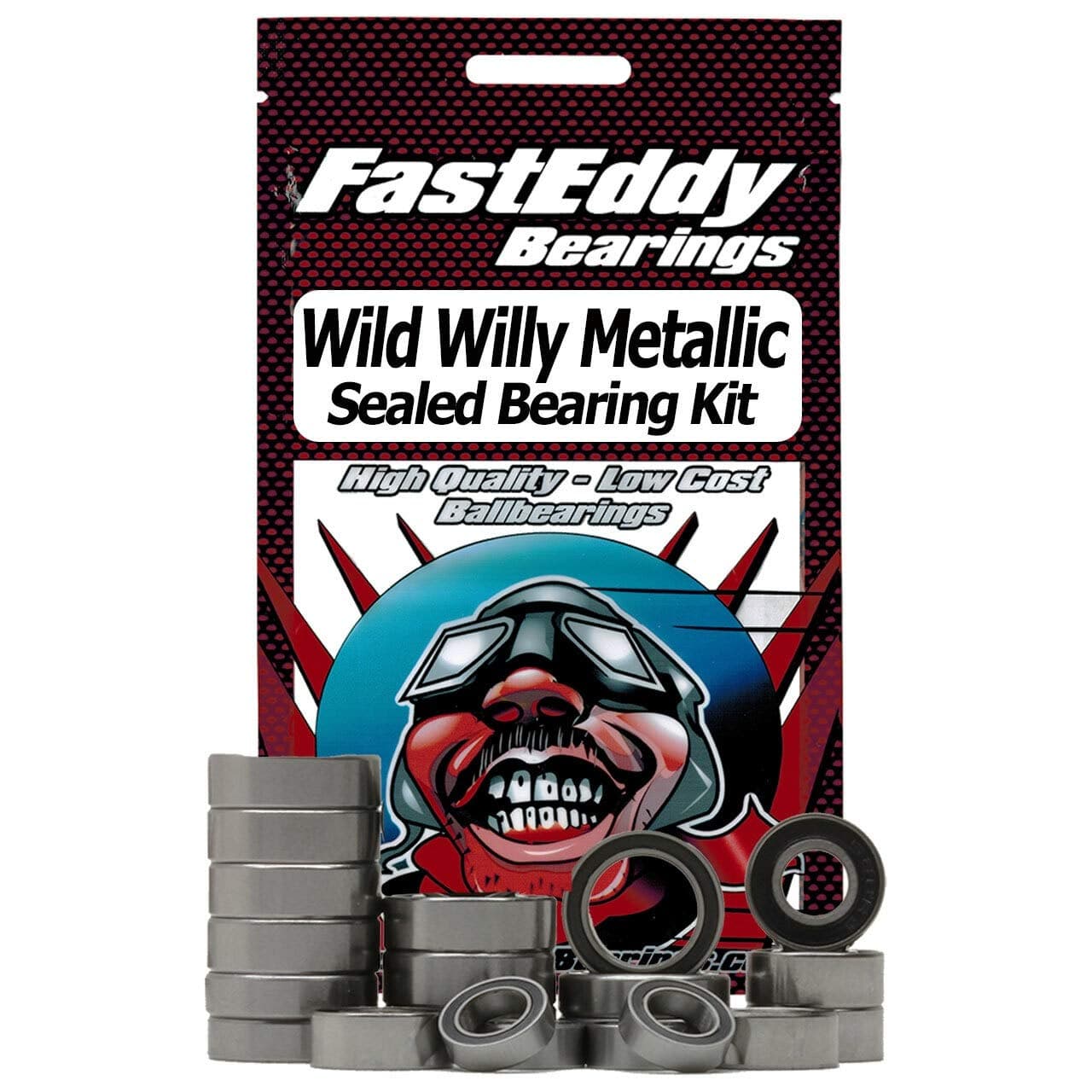 FastEddy Bearings Compatible with Tamiya Wild Willy Metallic (WR-02) Sealed Bearing Kit