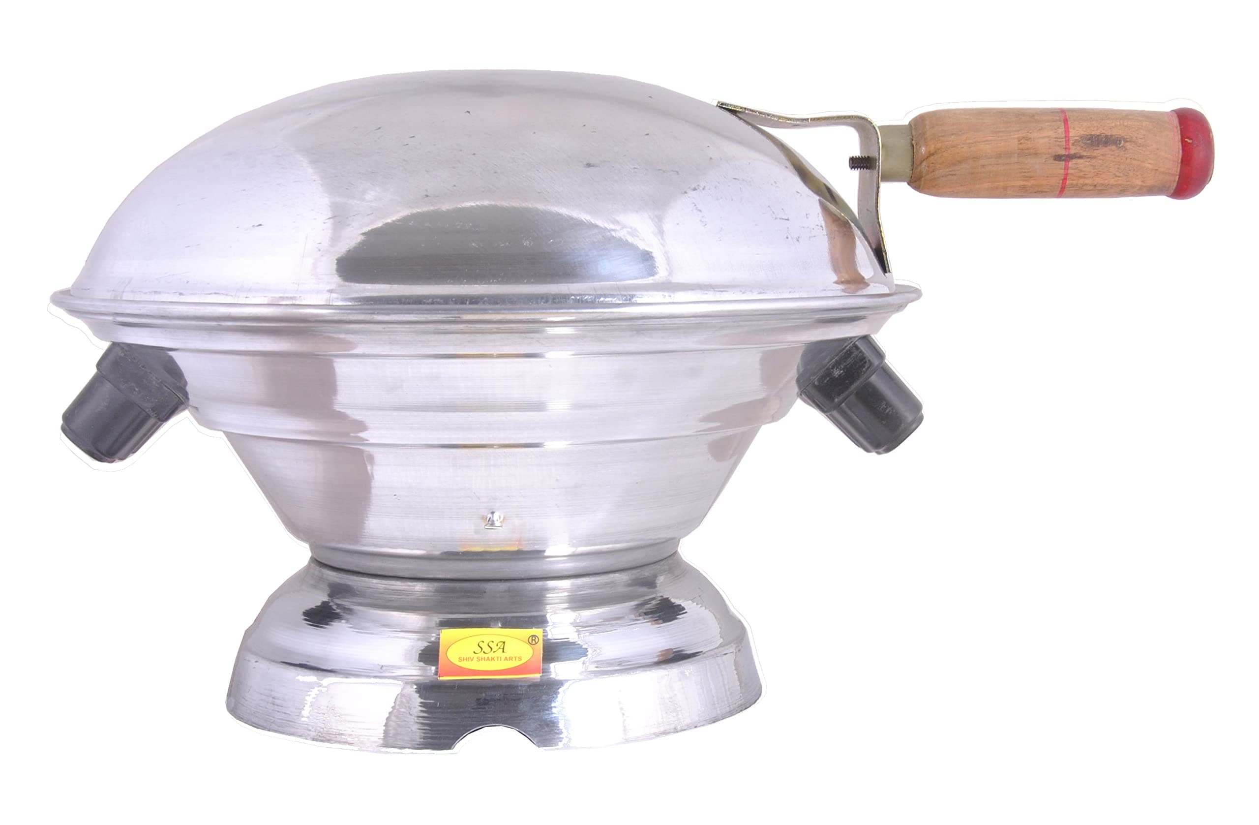 Shiv Shakti Arts® Aluminium Multi Purpose Oven|Gas Tandoor|Barbeque Griller/Bati/Pizza Maker Tandoor Baking Bati Maker ( Gas Oven, Jali, Chimta, Wooden Handle)
