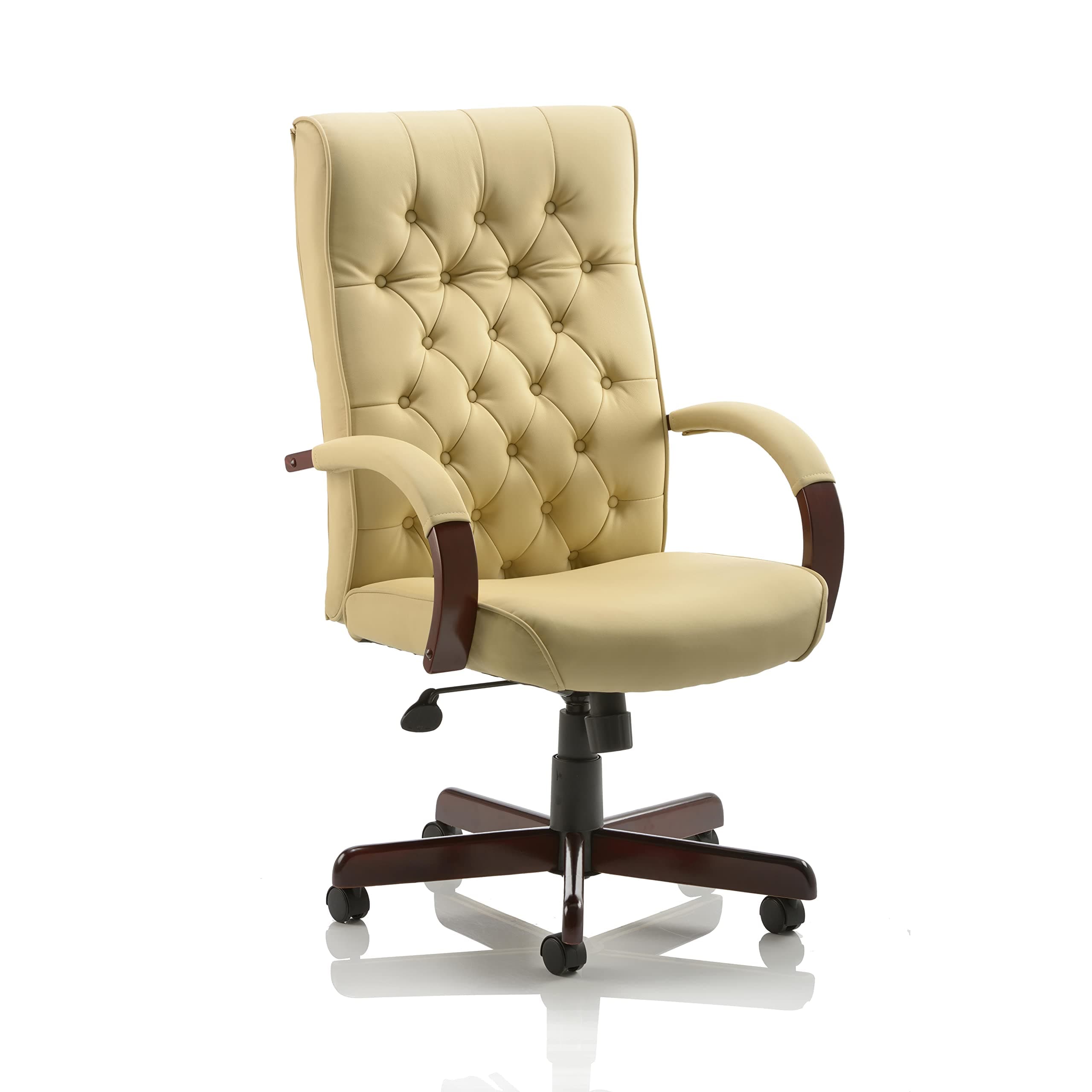 Chesterfield EX000005 Executive Leather Chair with Arms - Cream