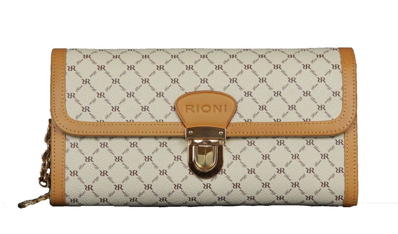 Rioni Signature PVC Clutch Wallet with Removable Shoulder Strap