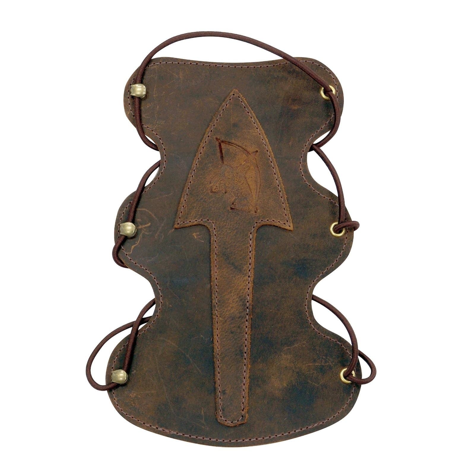 Serious Archery Arrowhead Long Armguard Brown Leather