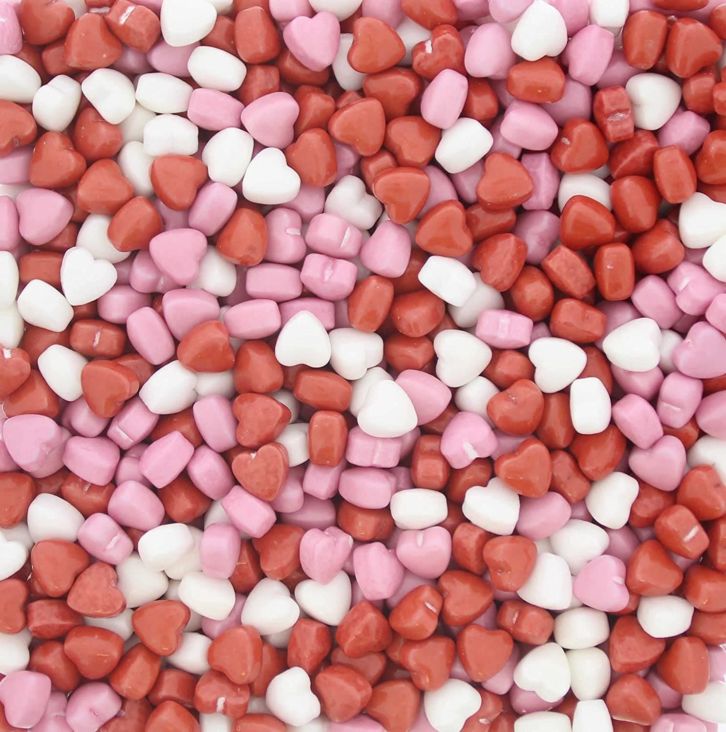 500g x Red, Pink And White Mini Cupid Love Heart Shaped Valentines confectionery Candy Dextrose Sweets, Ideal for Wedding Events, Wedding Favours, Valentines.