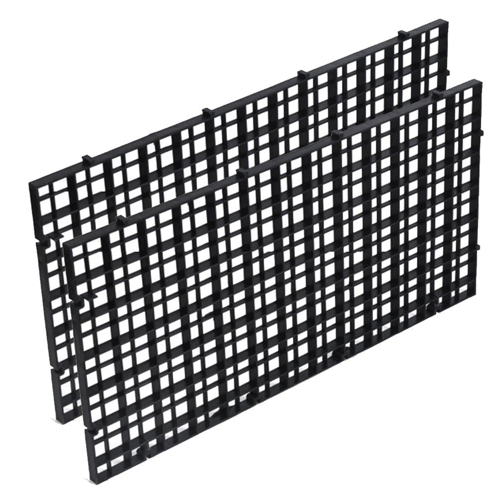 TYUHDF White/Black Grid Divider Tray Egg Crate Louvre Aquarium Fish Tank Bottom Isolate(Black)