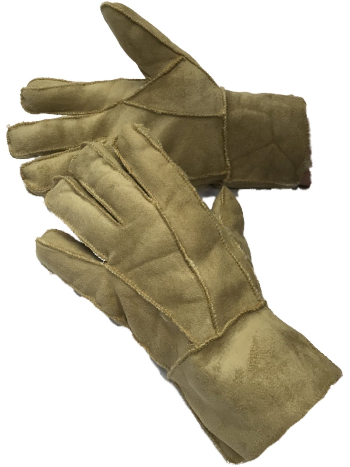 HDUK Mens AccessoriesMens Luxury 100% Sheepskin Leather Winter Warm and Cosy Gloves/Tan, Chocolate and Beige (Beige)