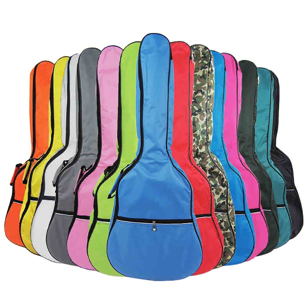 5MM Sponge Waterproof Durable Colorful Conventional Guitar Case Bag with Storage (For 40&41 Inch, Black)