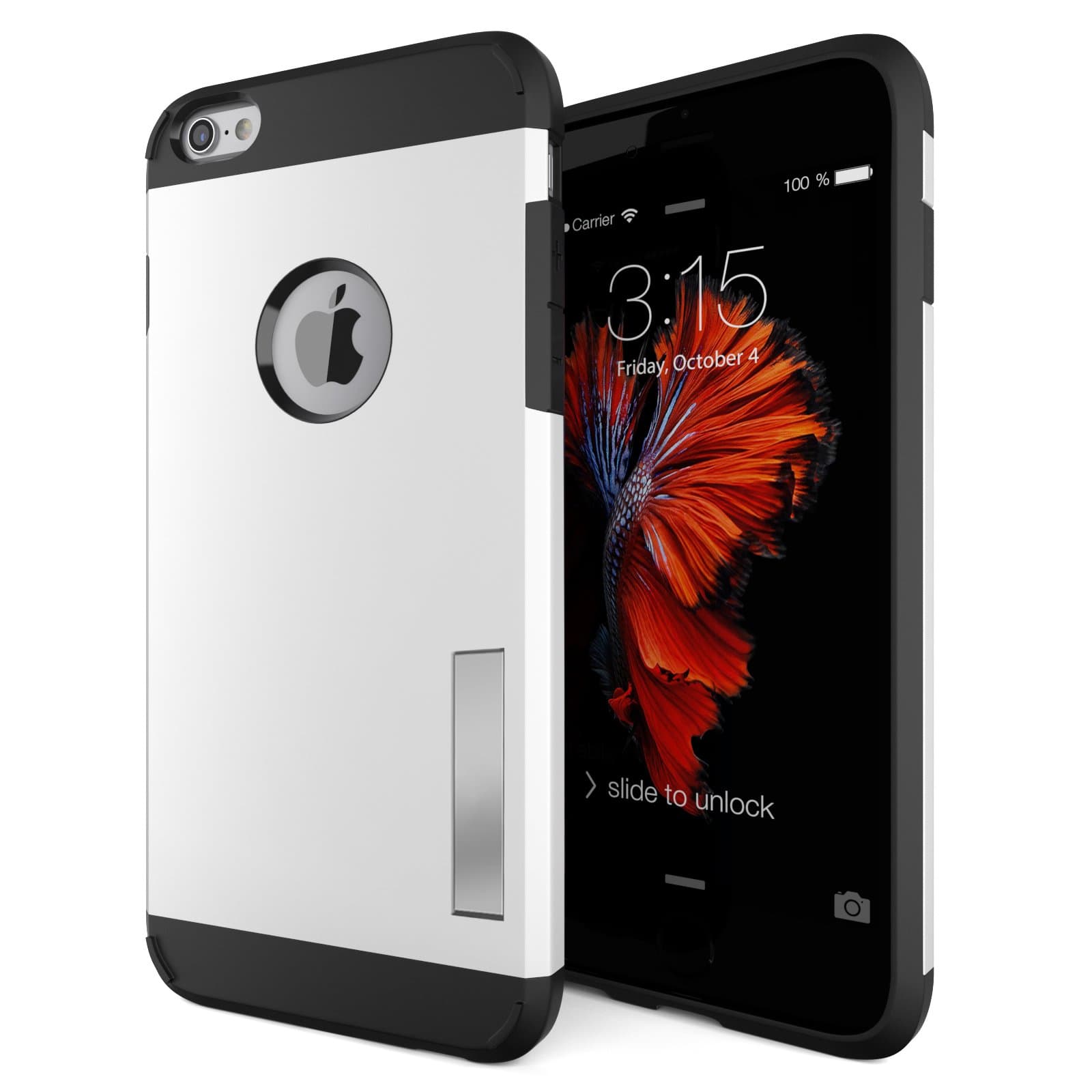 iPhone 6S Plus Case, iPhone 6 Plus Case Difenz [Armatura Series] Dual Layer Protective Armor Case for iPhone 6S Plus- iPhone 6S Plus Cover with Shock Absorptive Inner Layer Hard Back Case - White